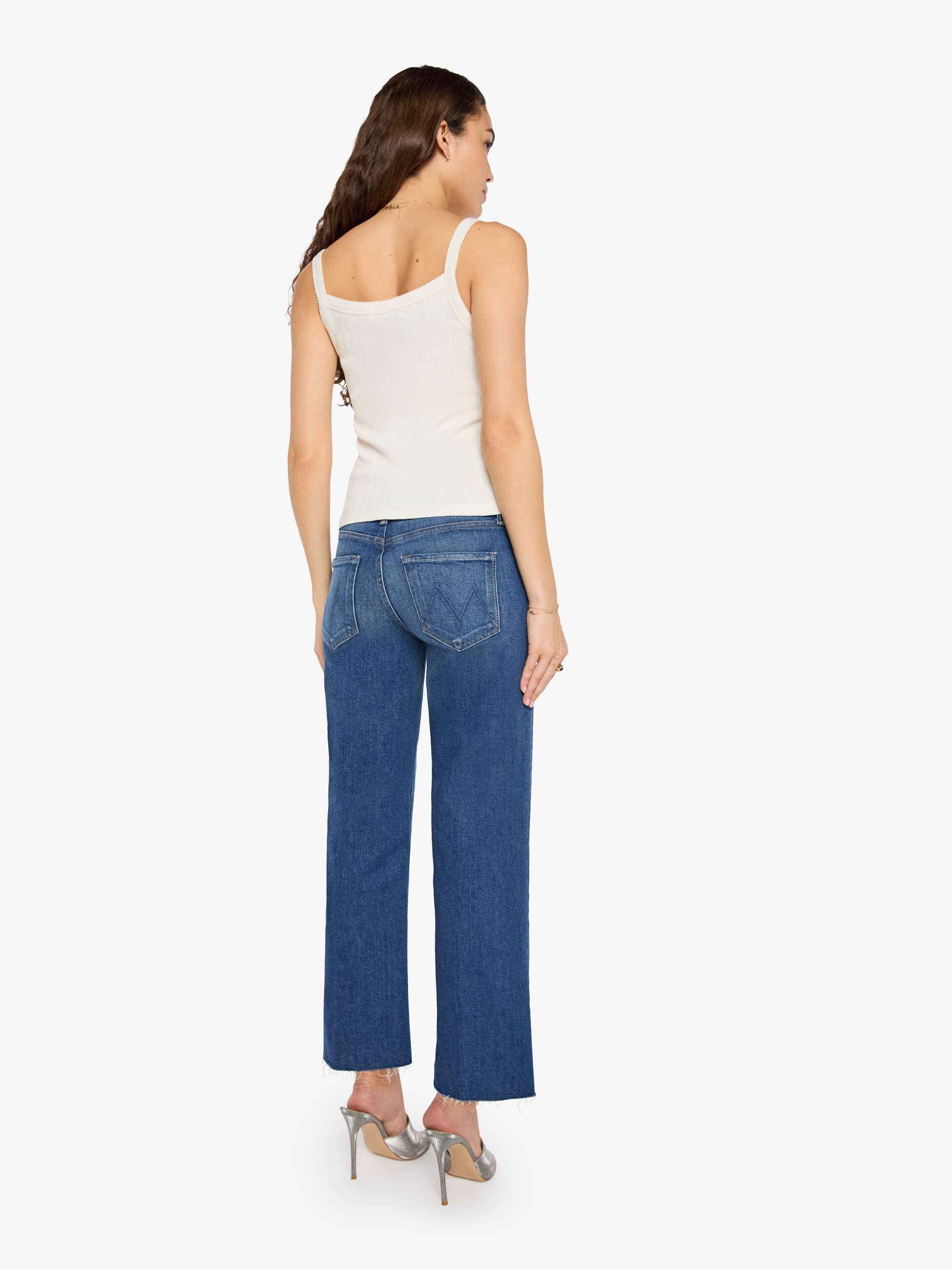 Mother Rambler Flood Fray Jeans Deluxe Edition Straight