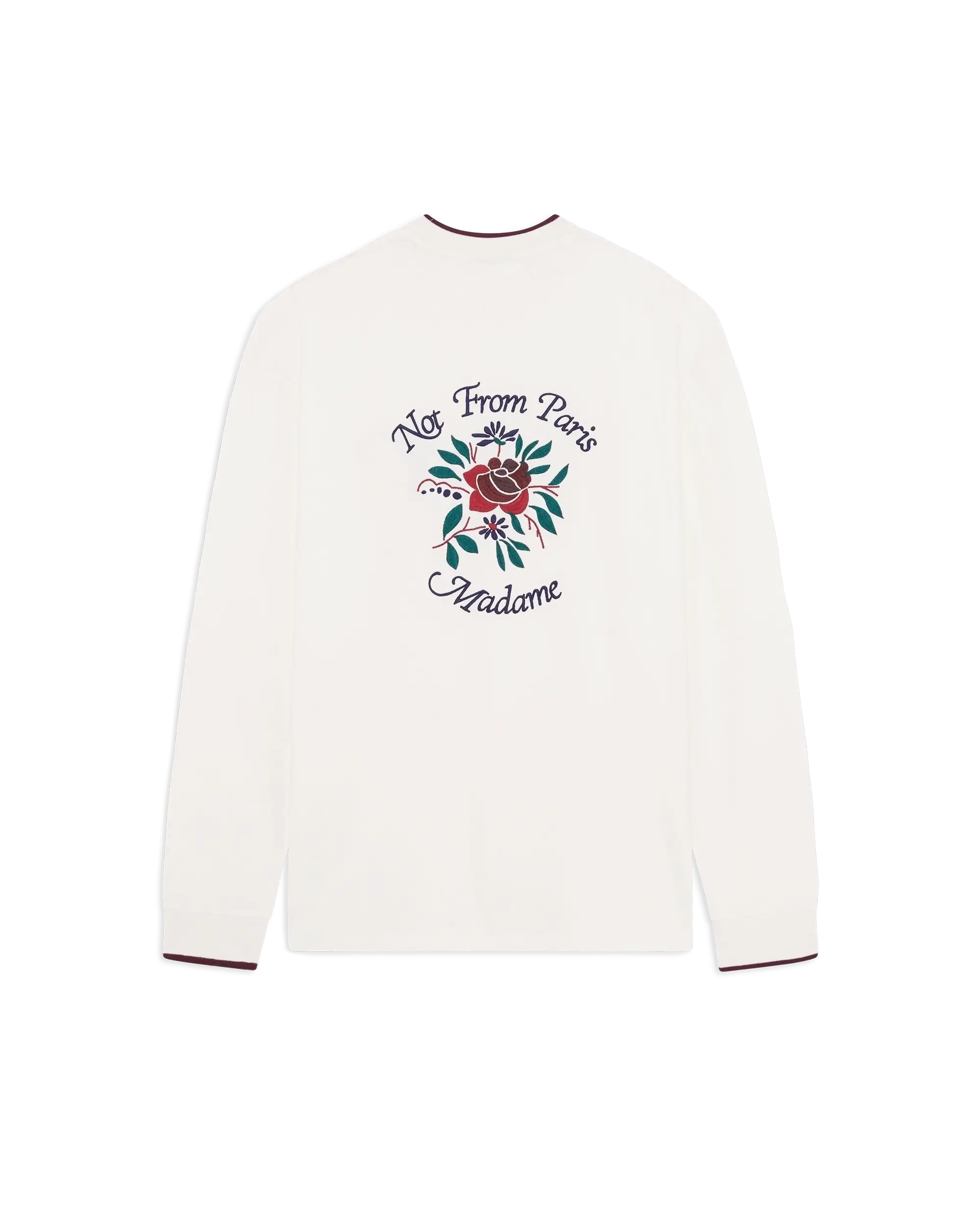 Drôle De Monsieur Manches Longues Slogan Rose Longsleeve Off White