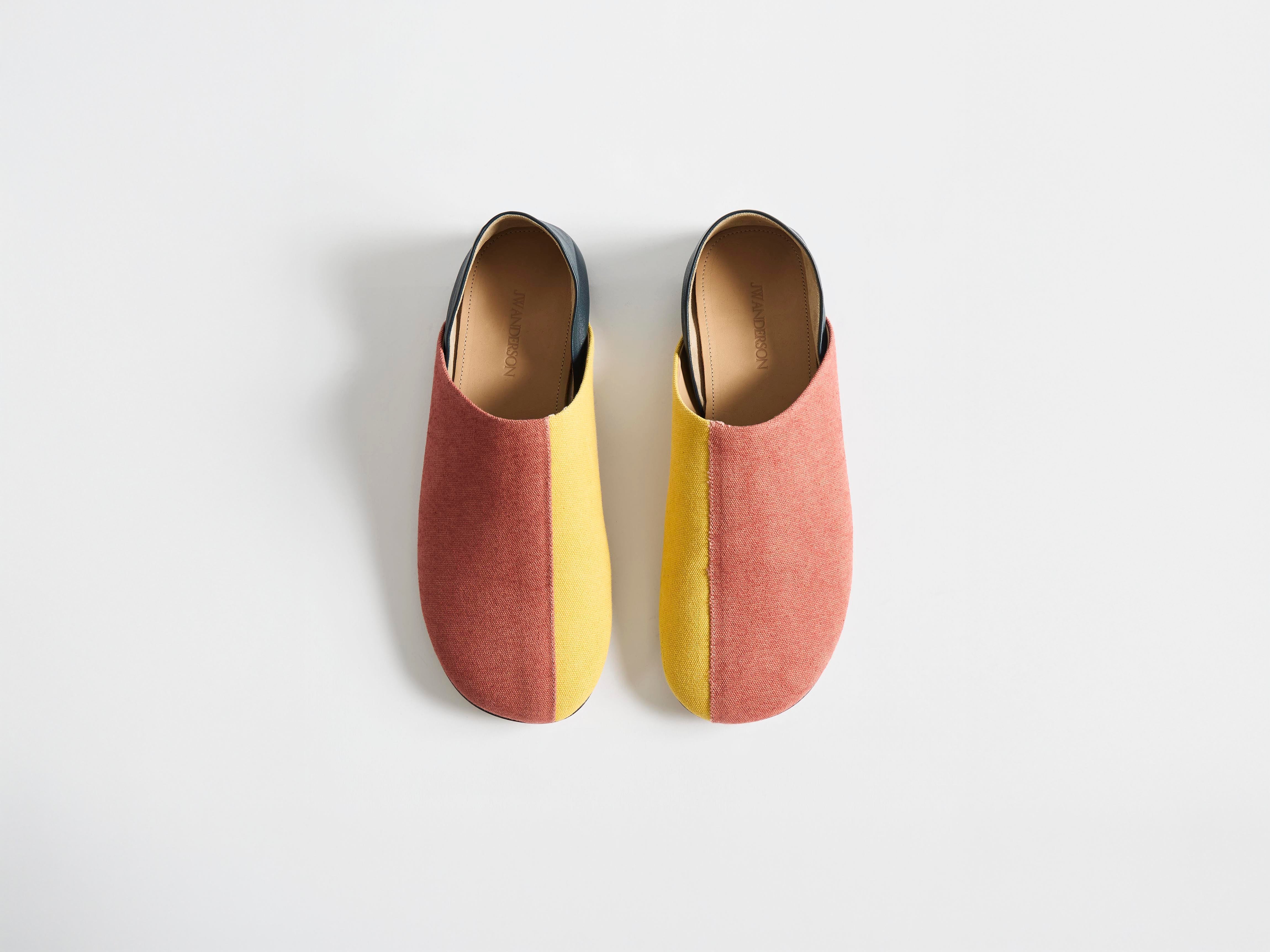 J.W.Anderson Slipper Mules Herren Rust Multi Canvas Leder