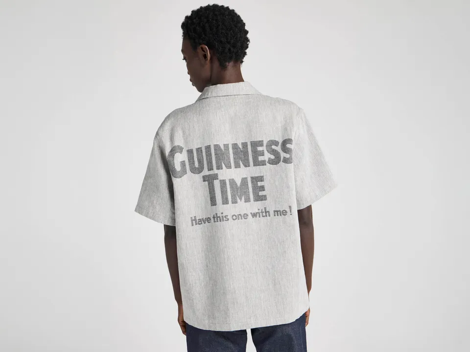 J.W.Anderson x Guinness Linen Hemd clay Camp-Kragen