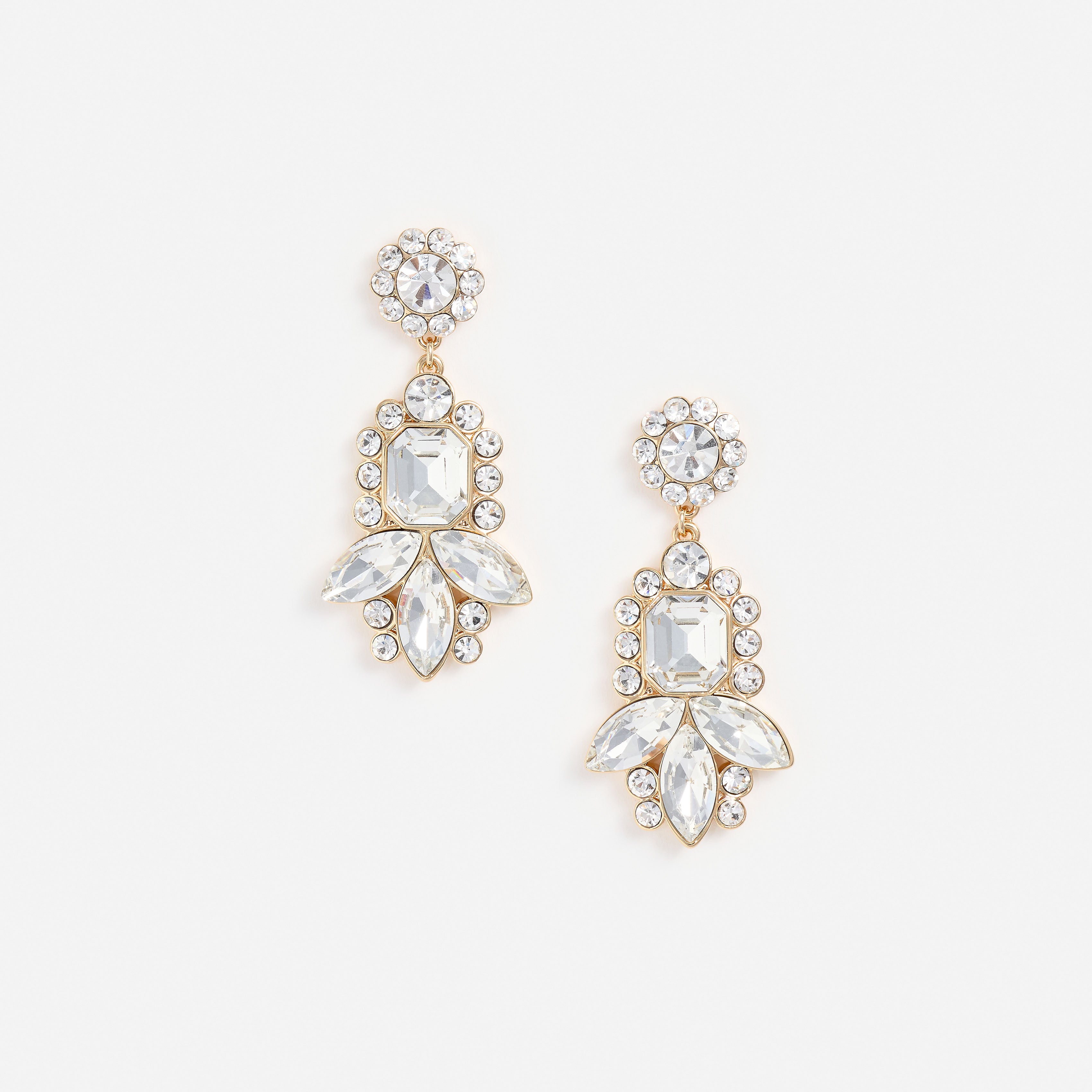 Self Portrait Jewellery Gold Tiered Ohrringe Kristall One Size