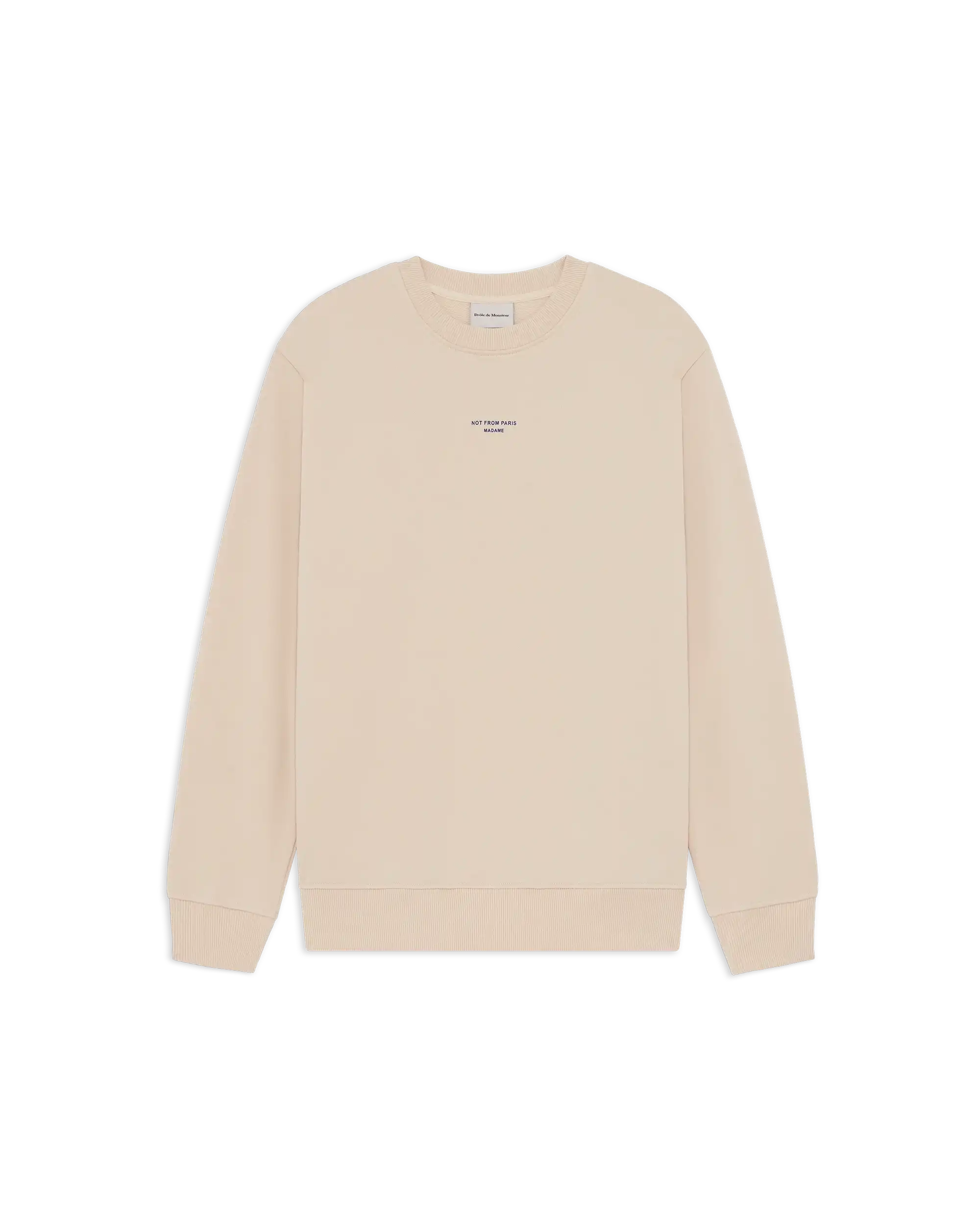 Drôle De Monsieur Sweatshirt Slogan Classique Sweatshirt Sand Baumwolle