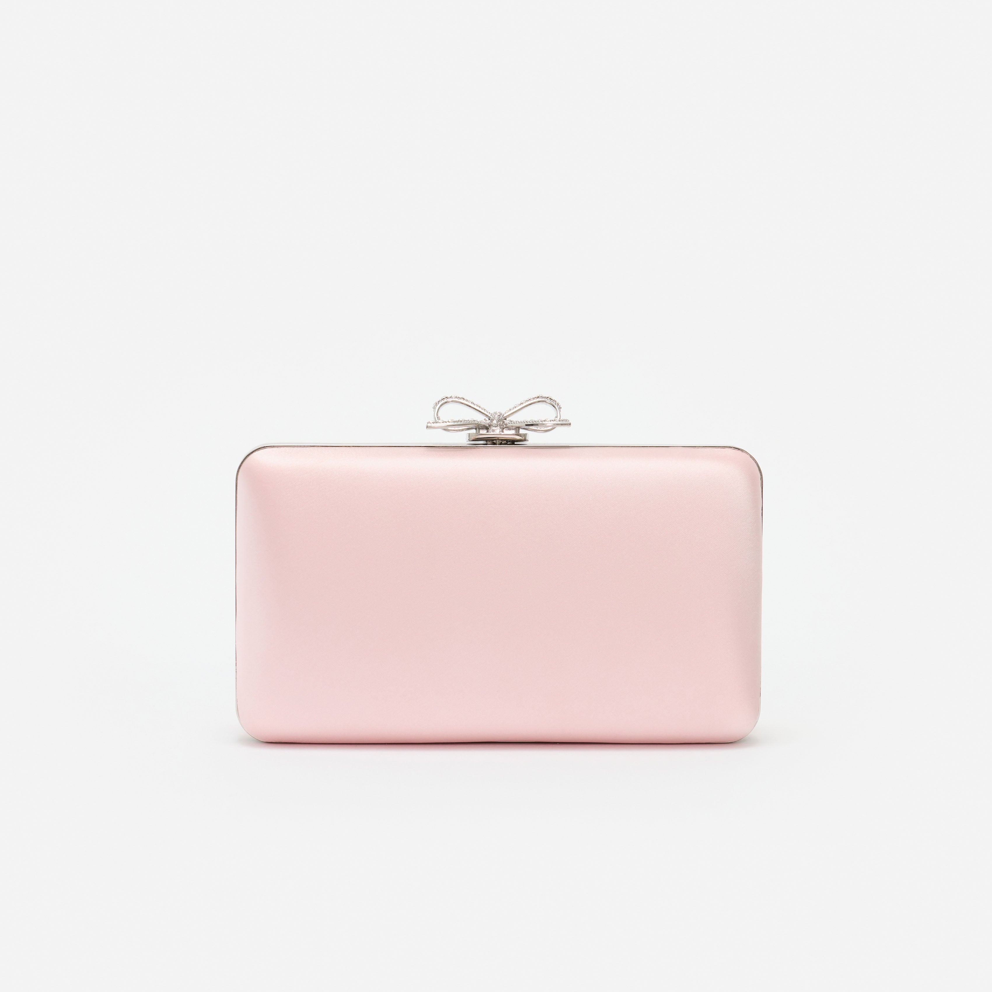 Self Portrait Satin Clutch Rosa Schleife Einheitsgröße