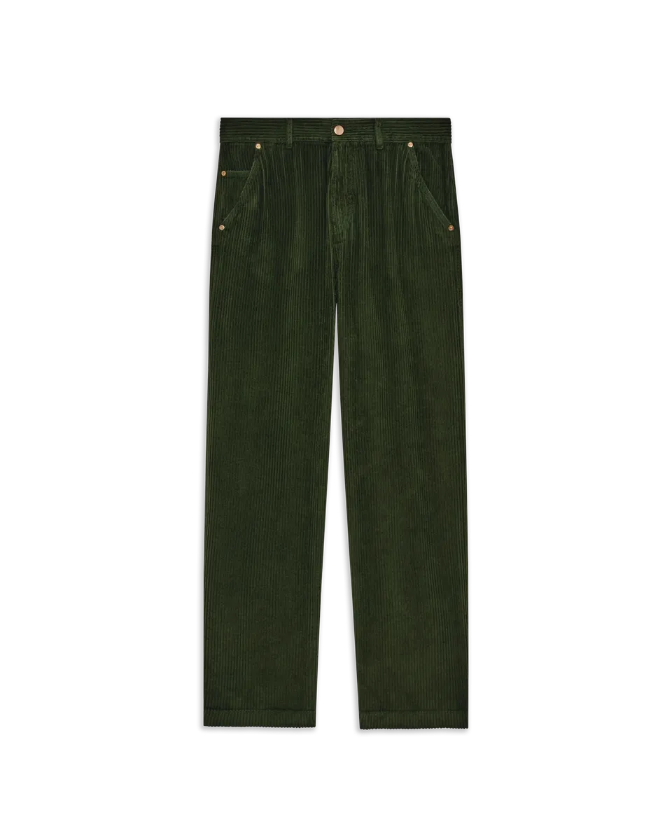 Drôle De Monsieur Corduroy Carpenter Pants Cordhose Grün