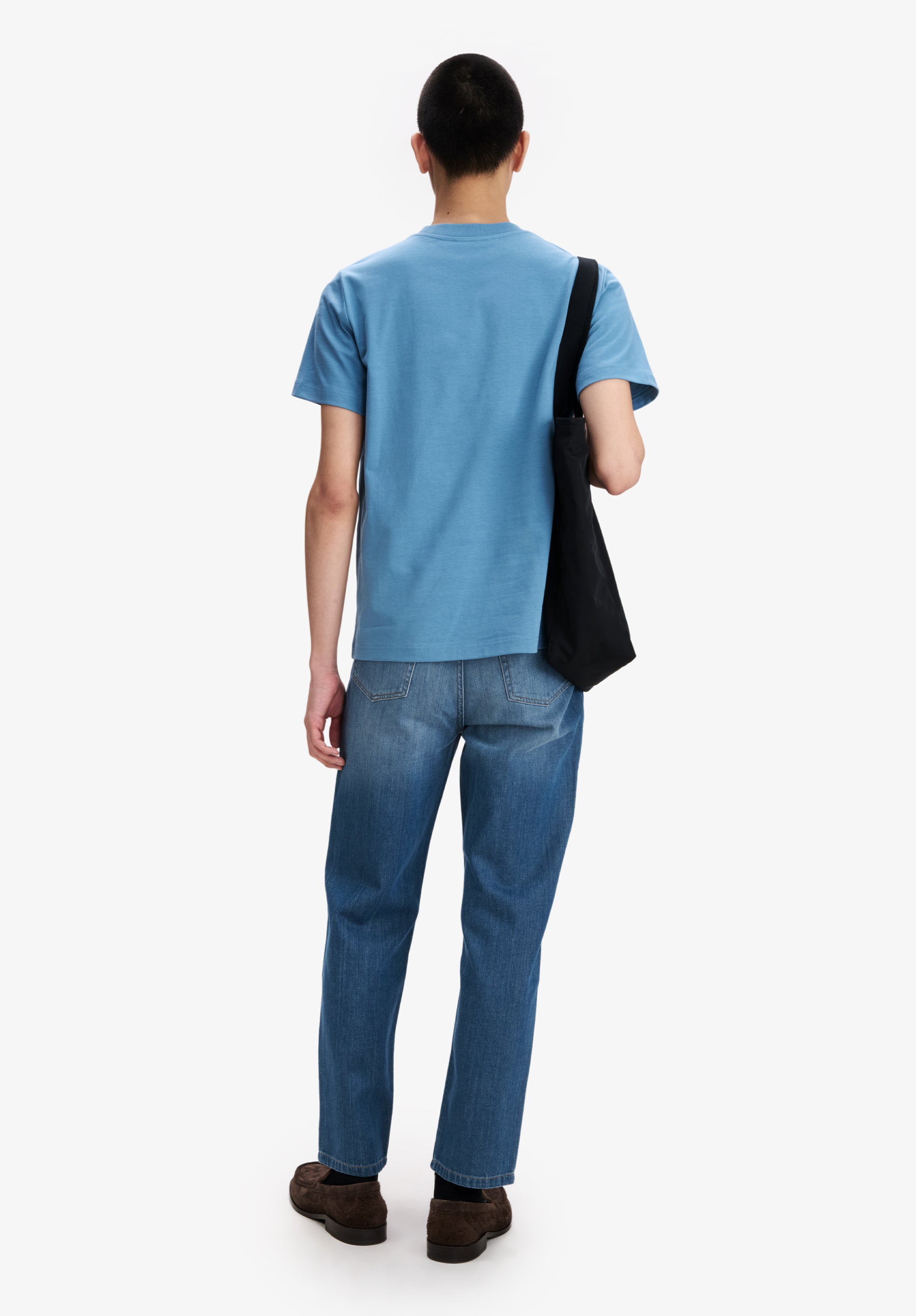 A.P.C. V.P.C.-Logo T-Shirt blau Bio-Baumwolle