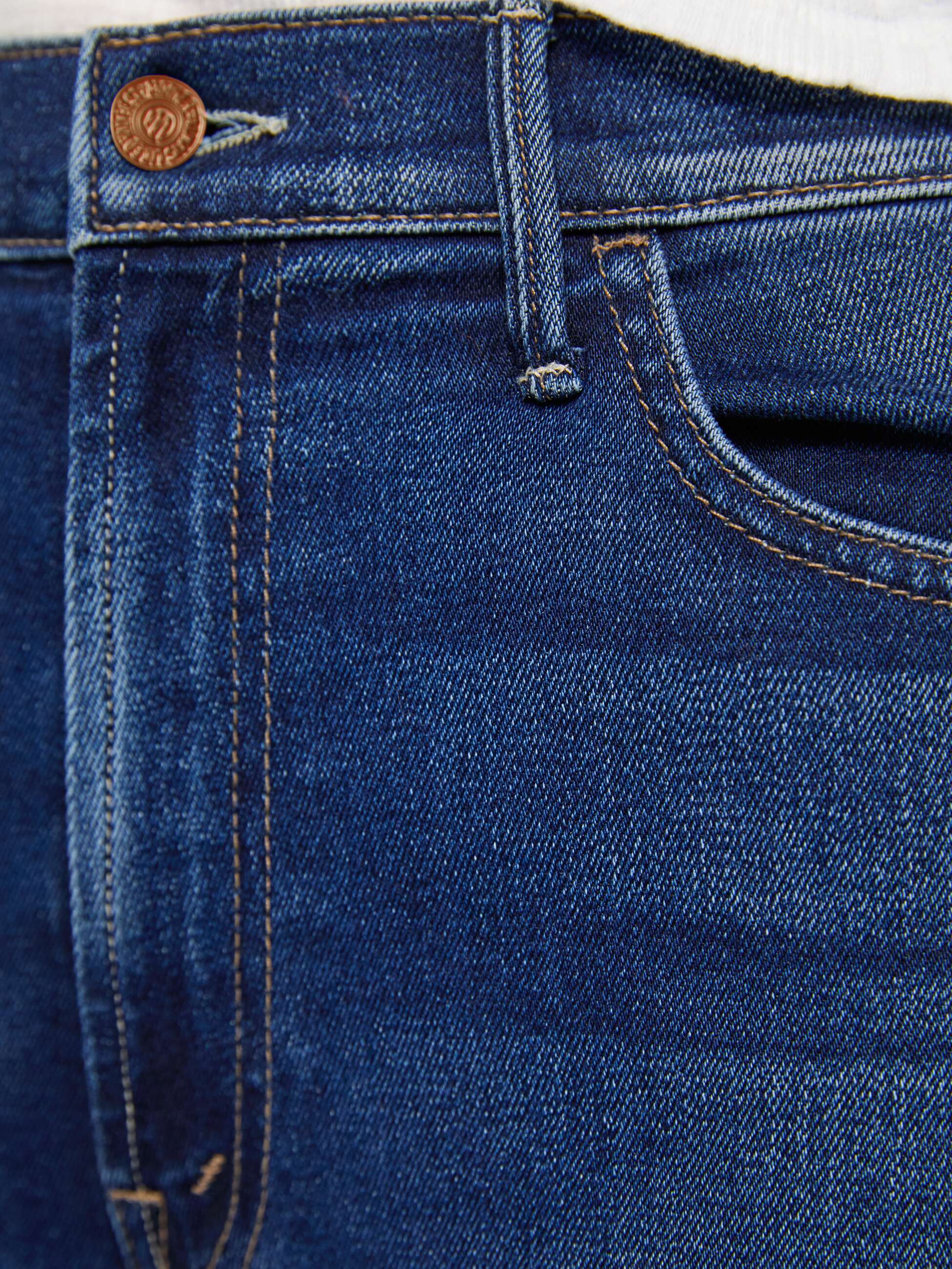 Mother Hustler Ankle Jeans Taking Chances blau High-Rise Flare