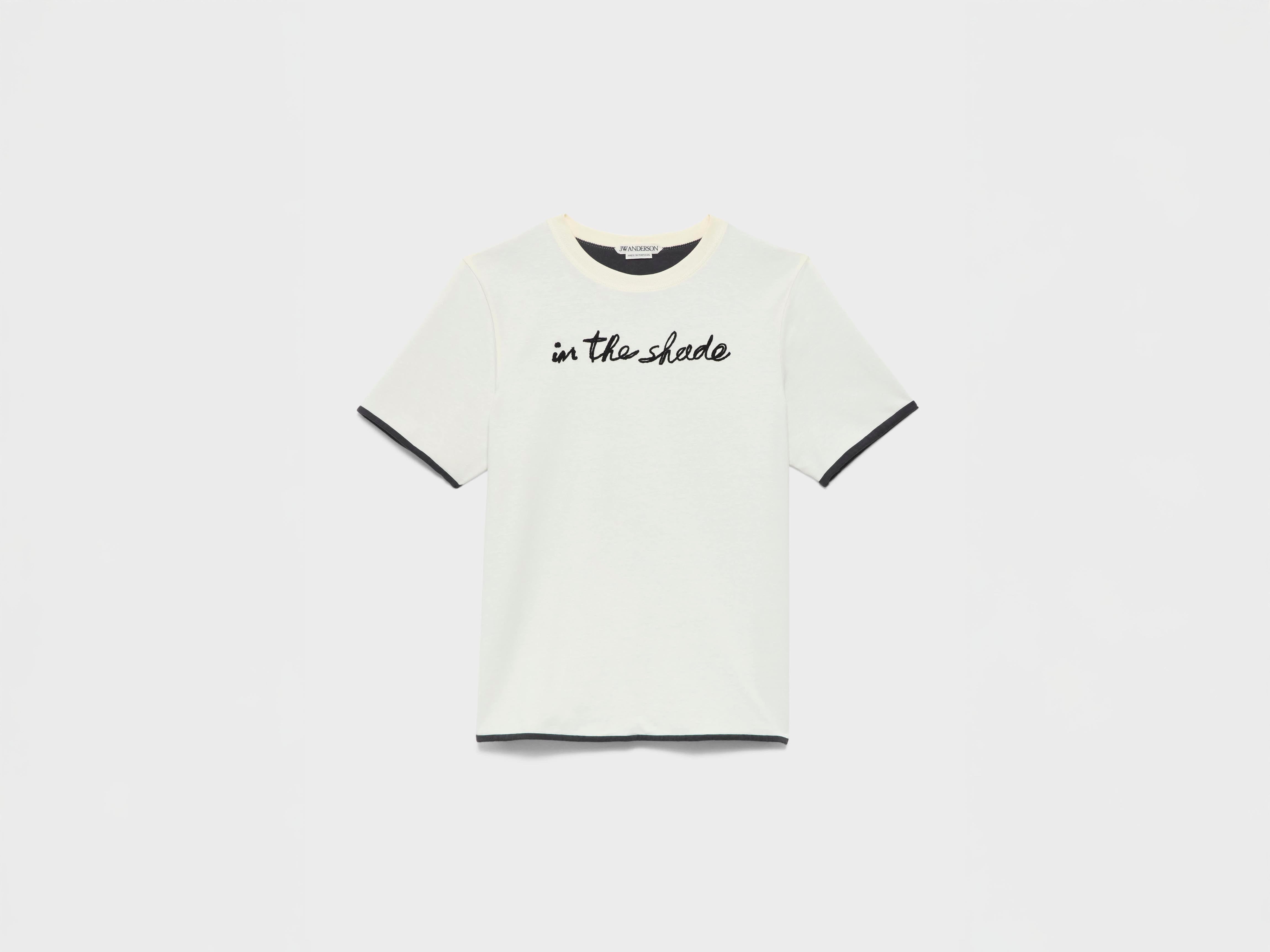J.W.Anderson Shirts In The Shade T-Shirt Ecru Schwarz