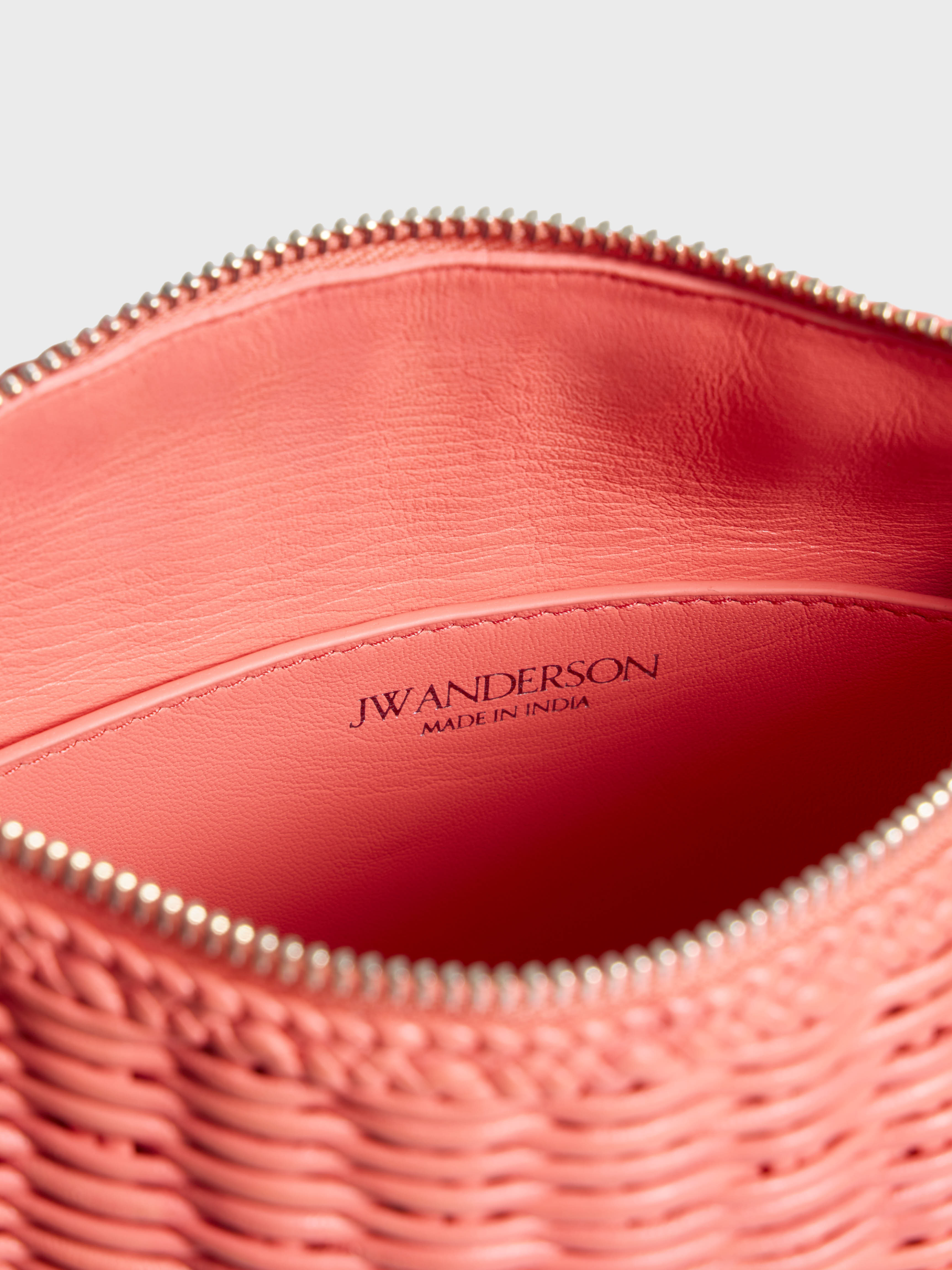 J.W.Anderson Loafer Bag Tasche Koralle Geflochtenes Leder