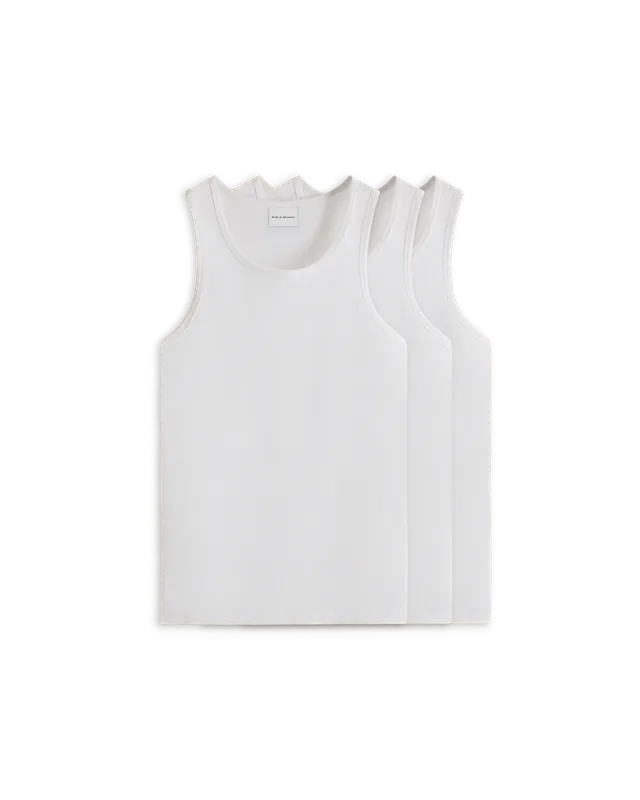 Drôle de Monsieur Le Pack de Débardeurs Tank Top Weiß 3er Pack