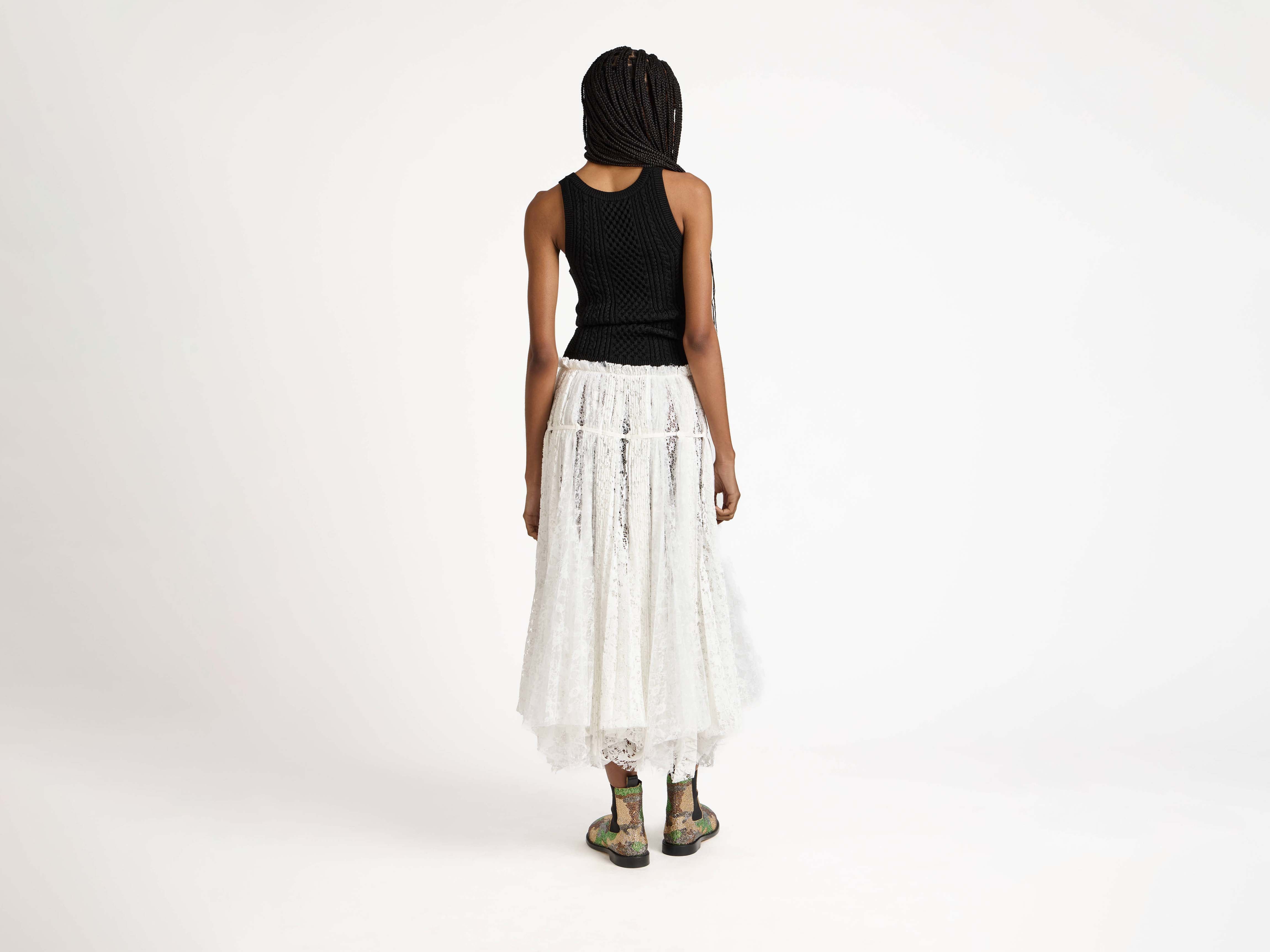 J.W.Anderson Mixed Lace Rock Damen weiß Spitze lang