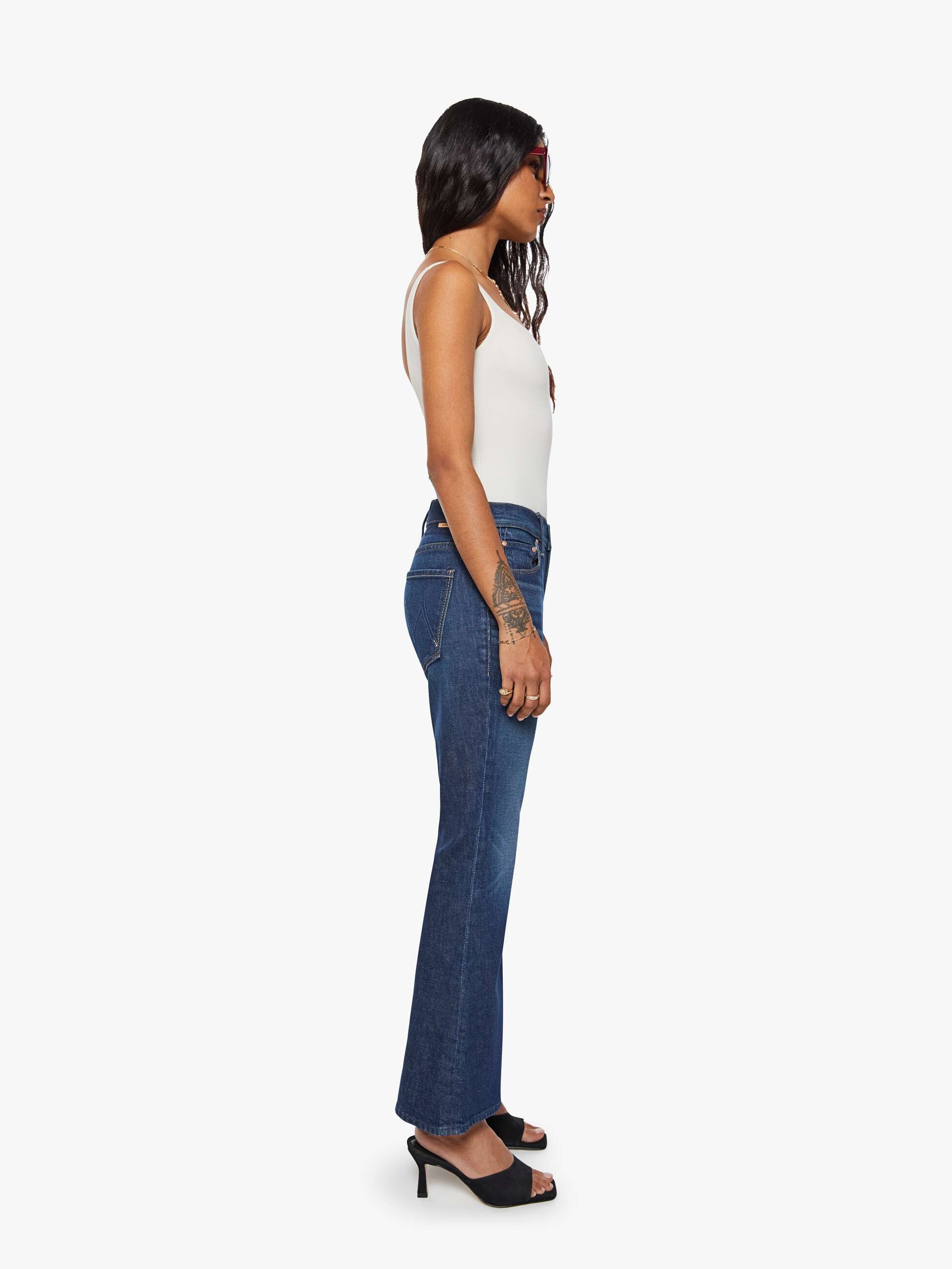MOTHER Lil Weekender Petite Jeans Kicks And Riffs Blau