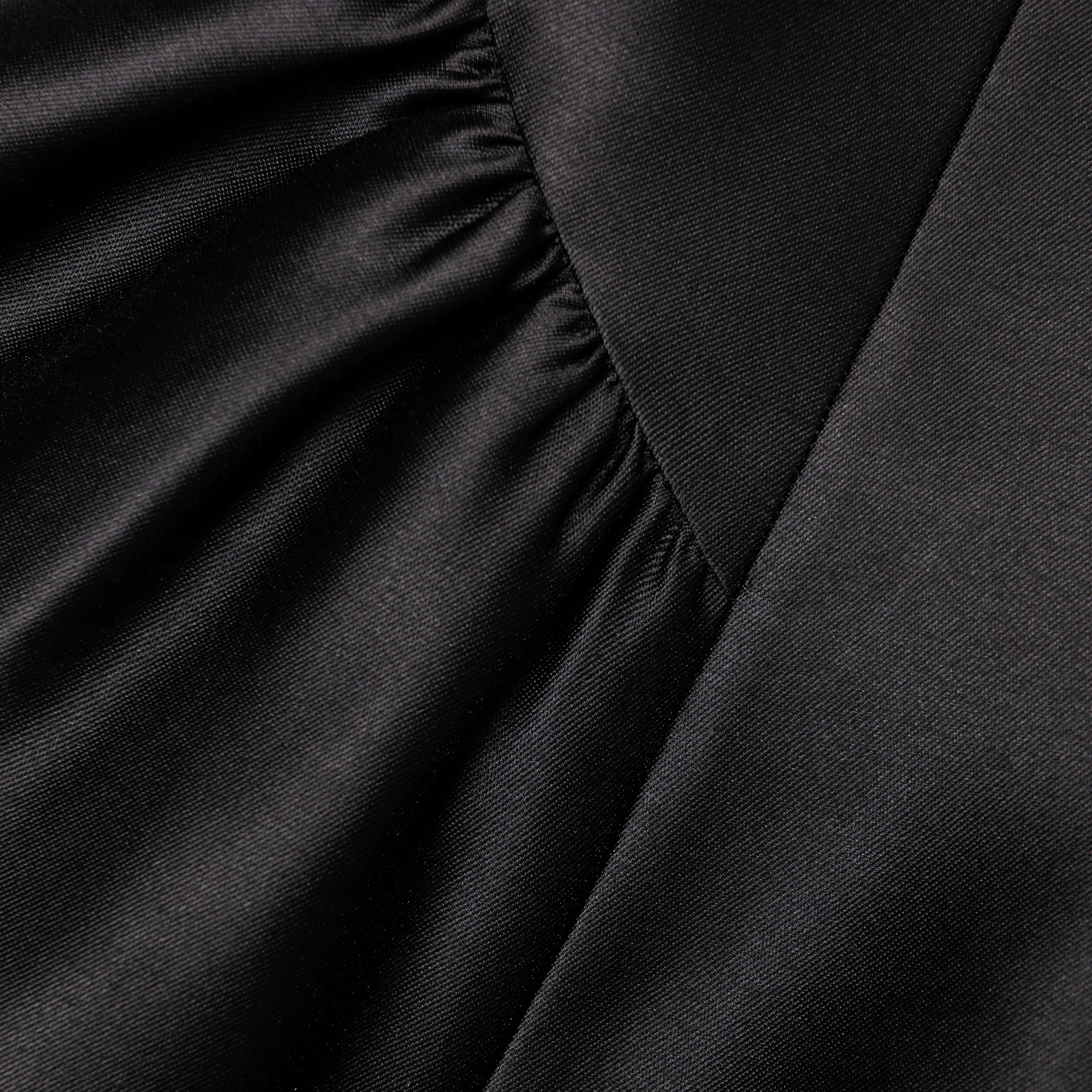 Self Portrait Black Taffeta Collared Minikleid Schwarz UK 8