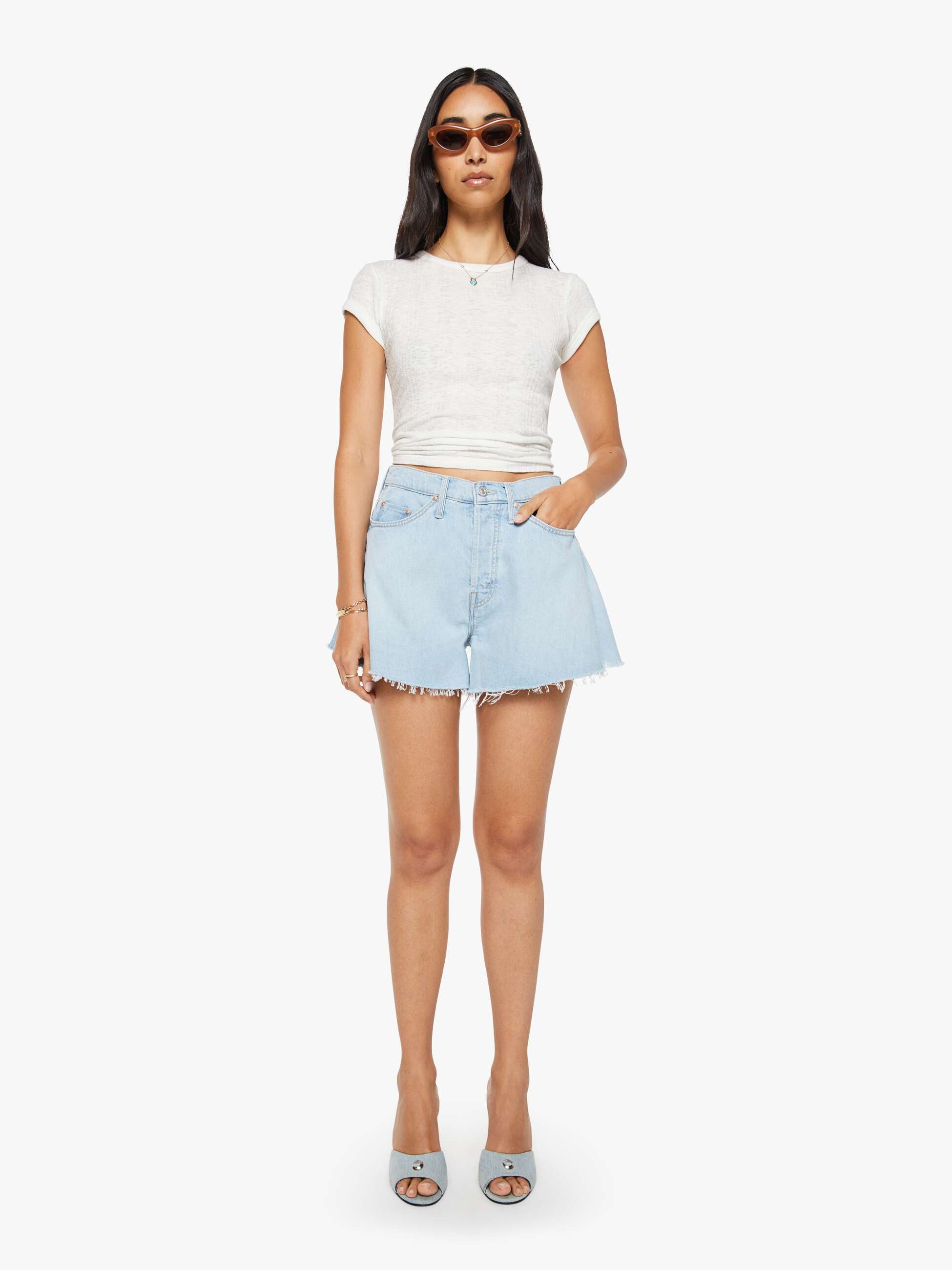 Mother The Flutter Short Fray Shorts Shaken Not Stirred