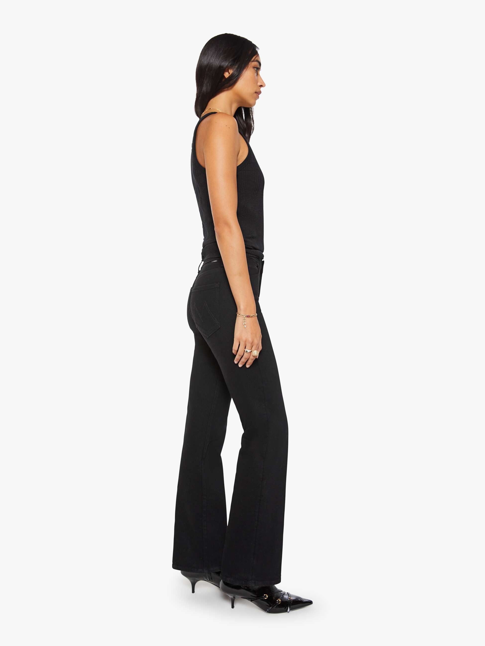Mother Denim The Kick It Jeans Nighty Night Schwarz