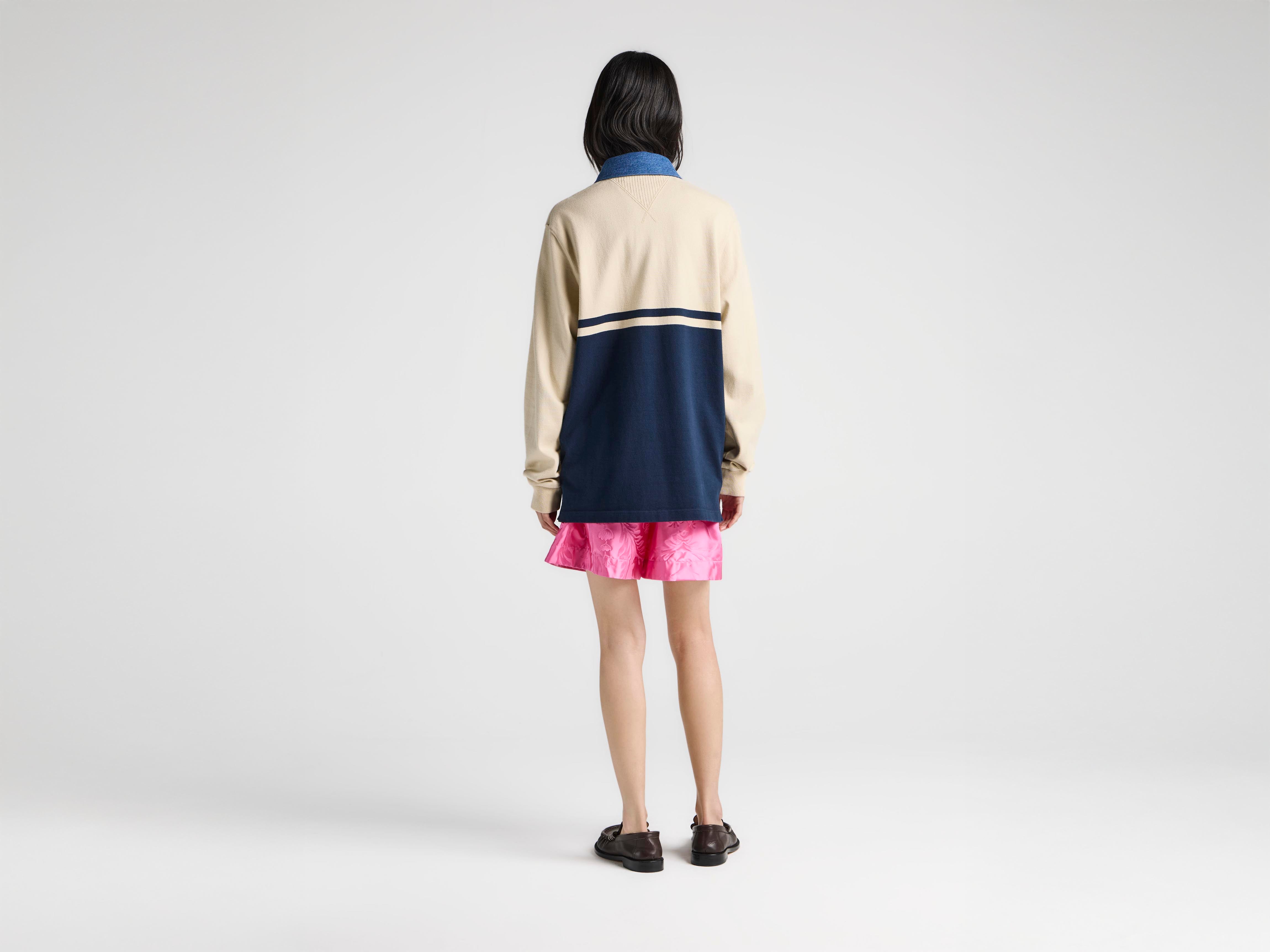 J.W.Anderson Rugby Polo Damen off-white navy Langarm