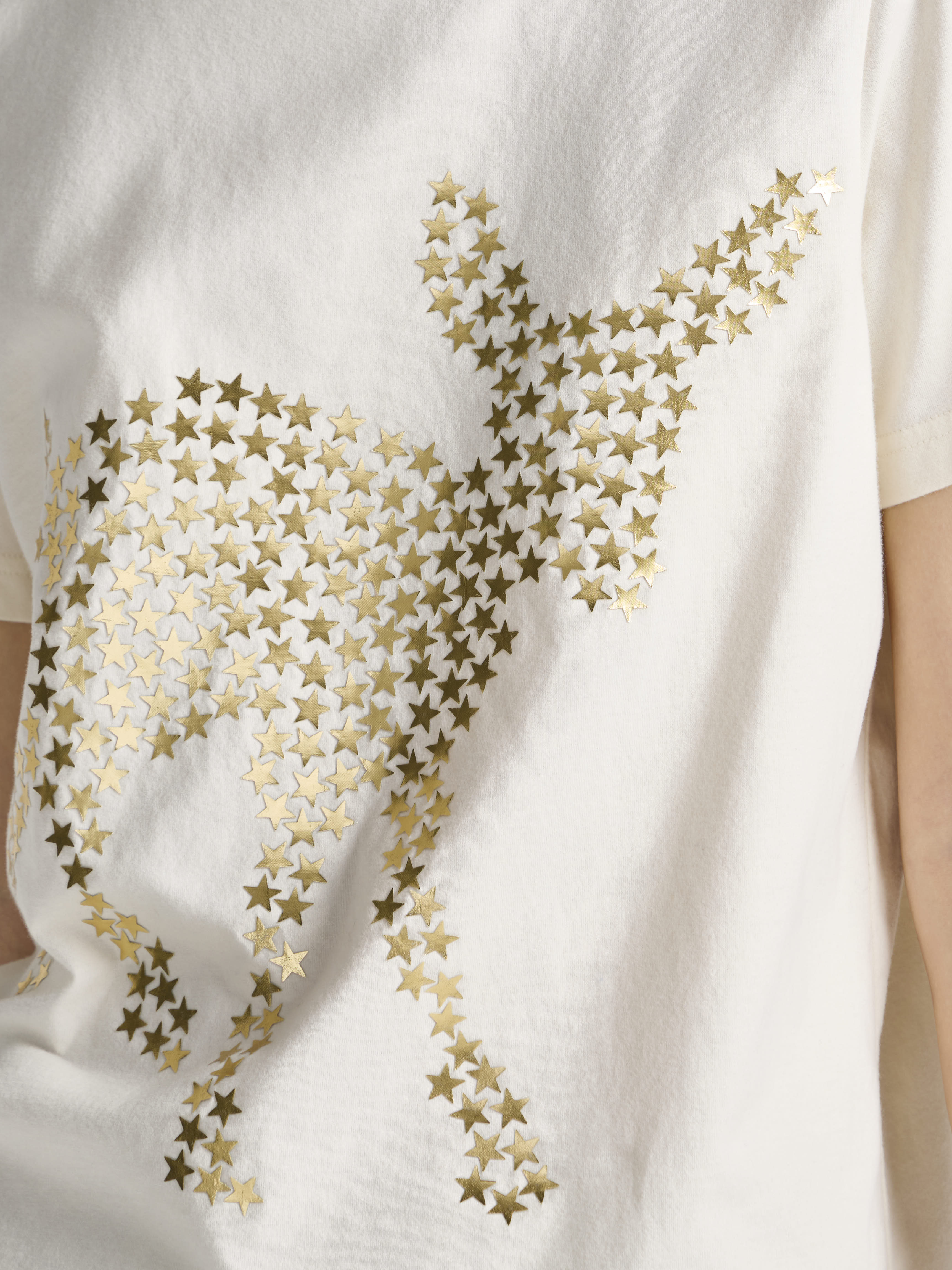 J.W.Anderson Animal Stars T-Shirt Ecru Damen Baumwolle