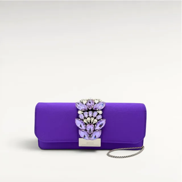 Gedebe Cliky Long Clutch Satin Schmuckstickerei