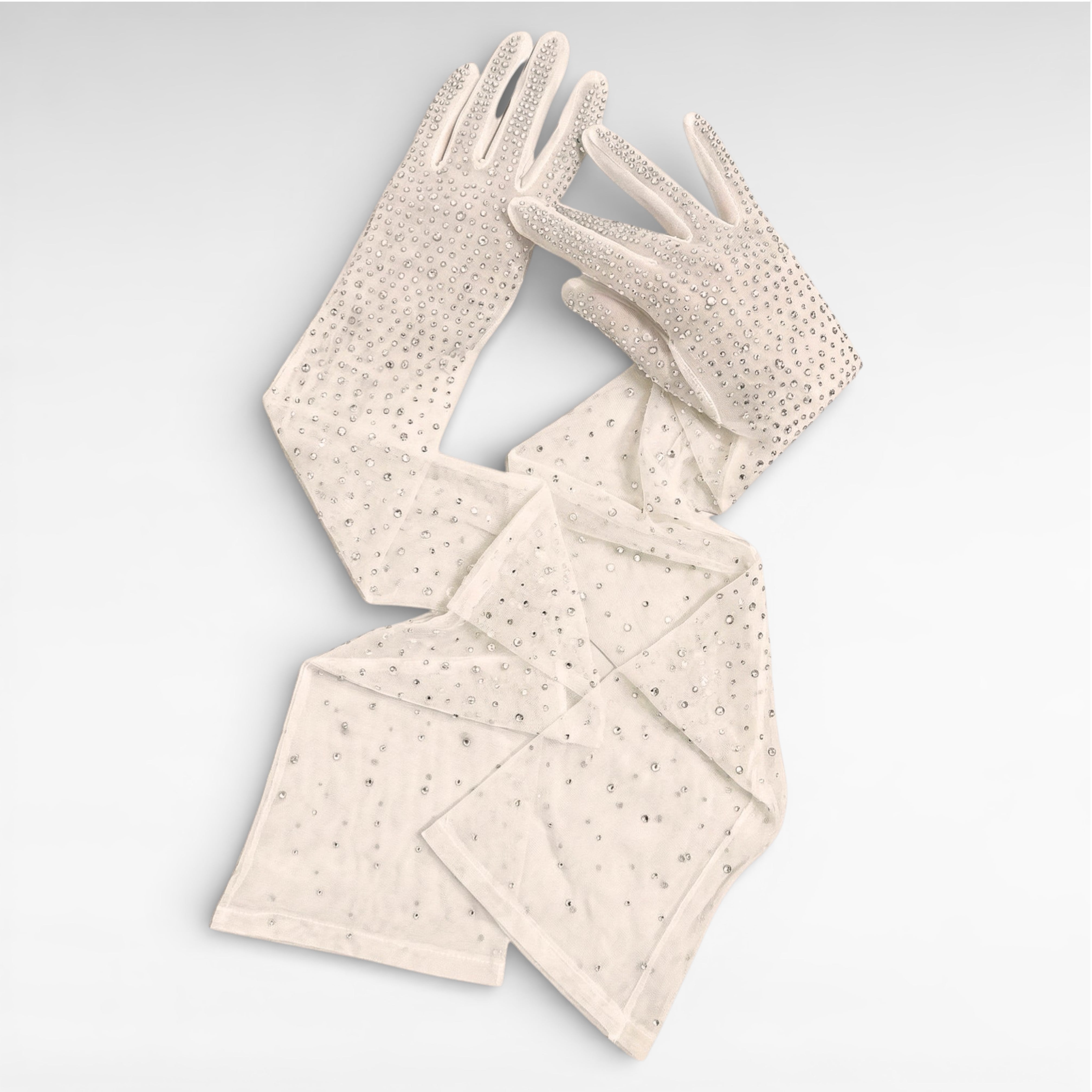 Gedebe Crystal Gloves Handschuhe Tüll Gr. M