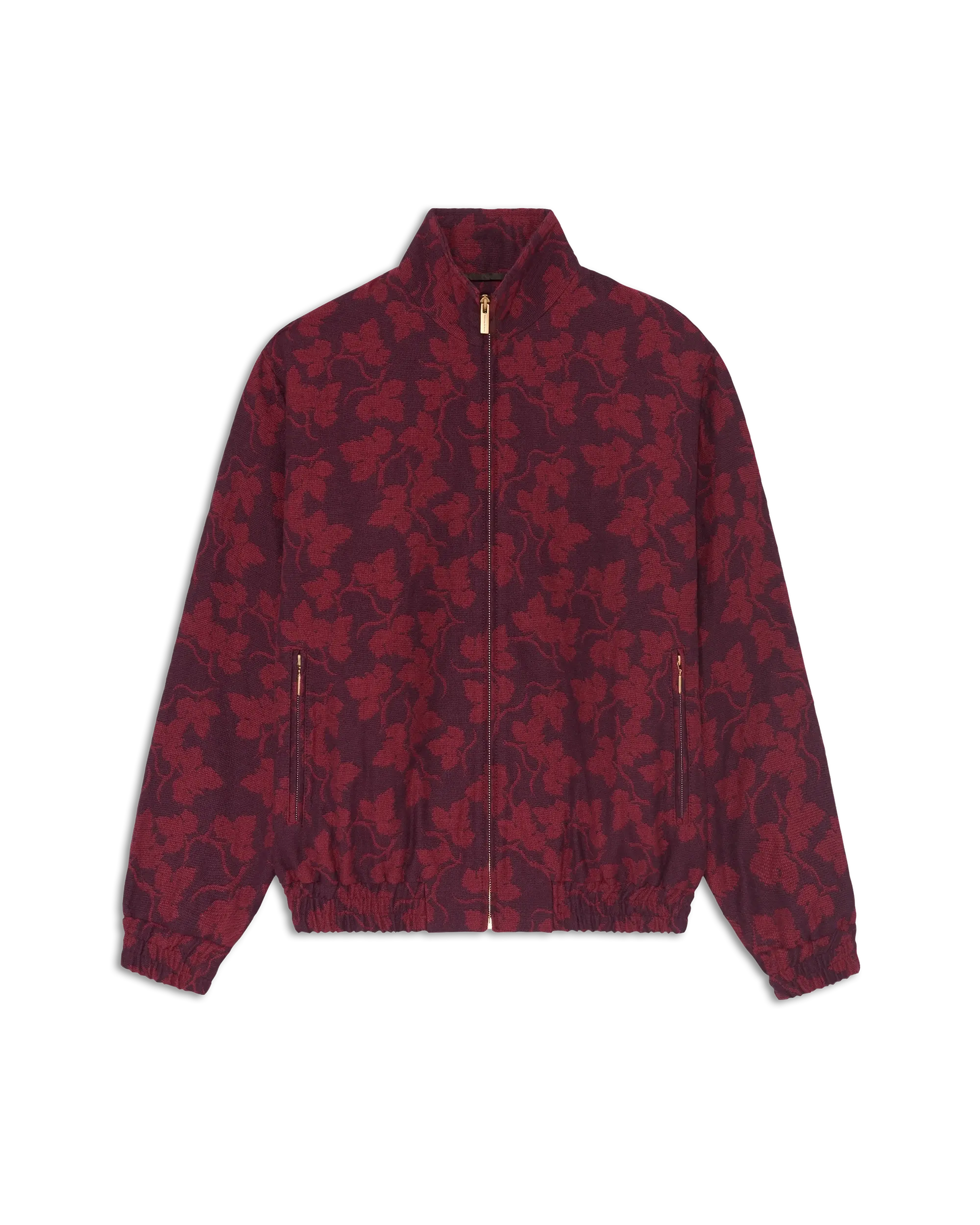 Drôle De Monsieur Vine Leaf Track Jacket Trainingsjacke Bordeaux