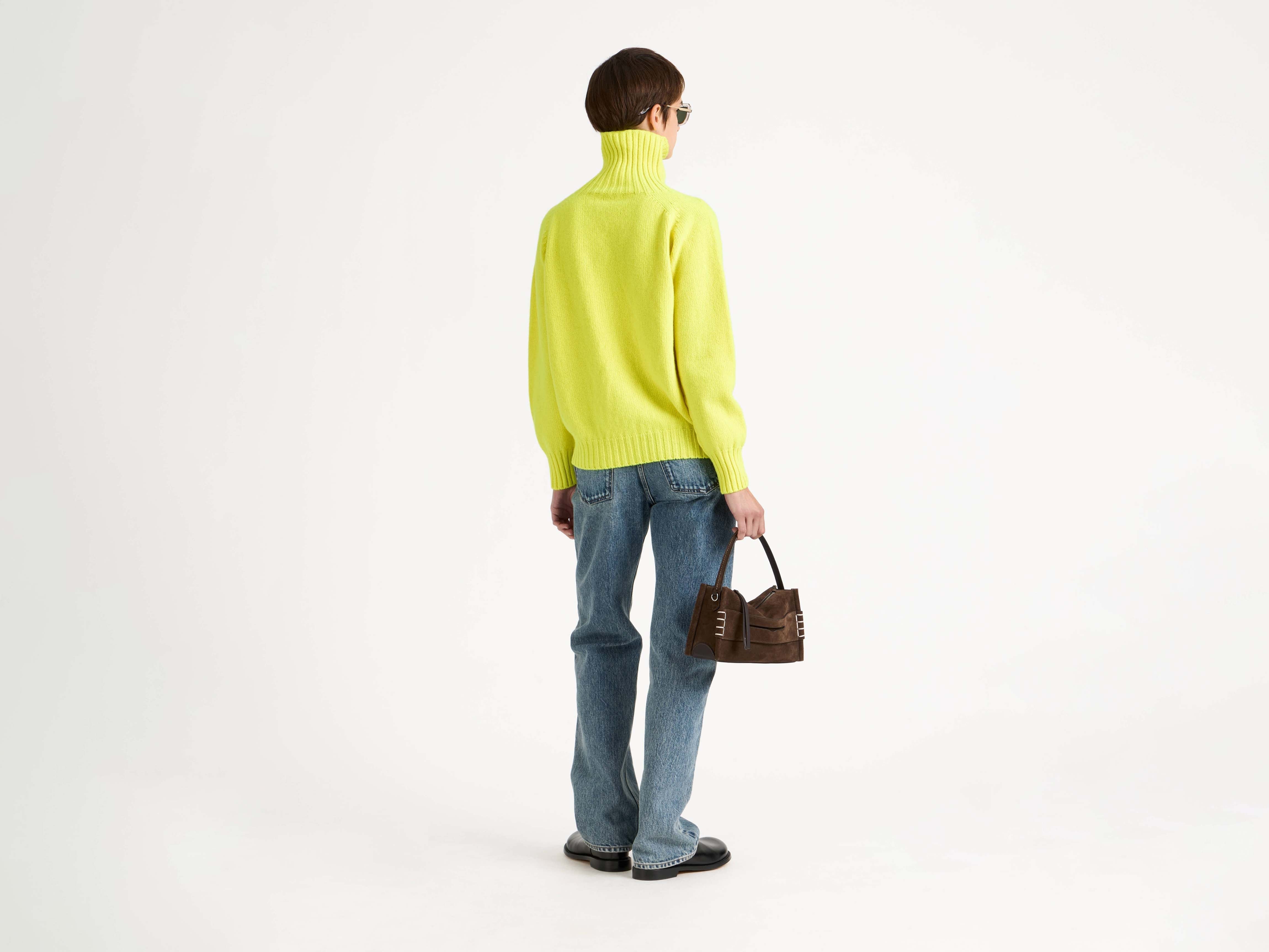J.W.Anderson Turtleneck Jumper Strickpullover Neon Yellow Gr.M
