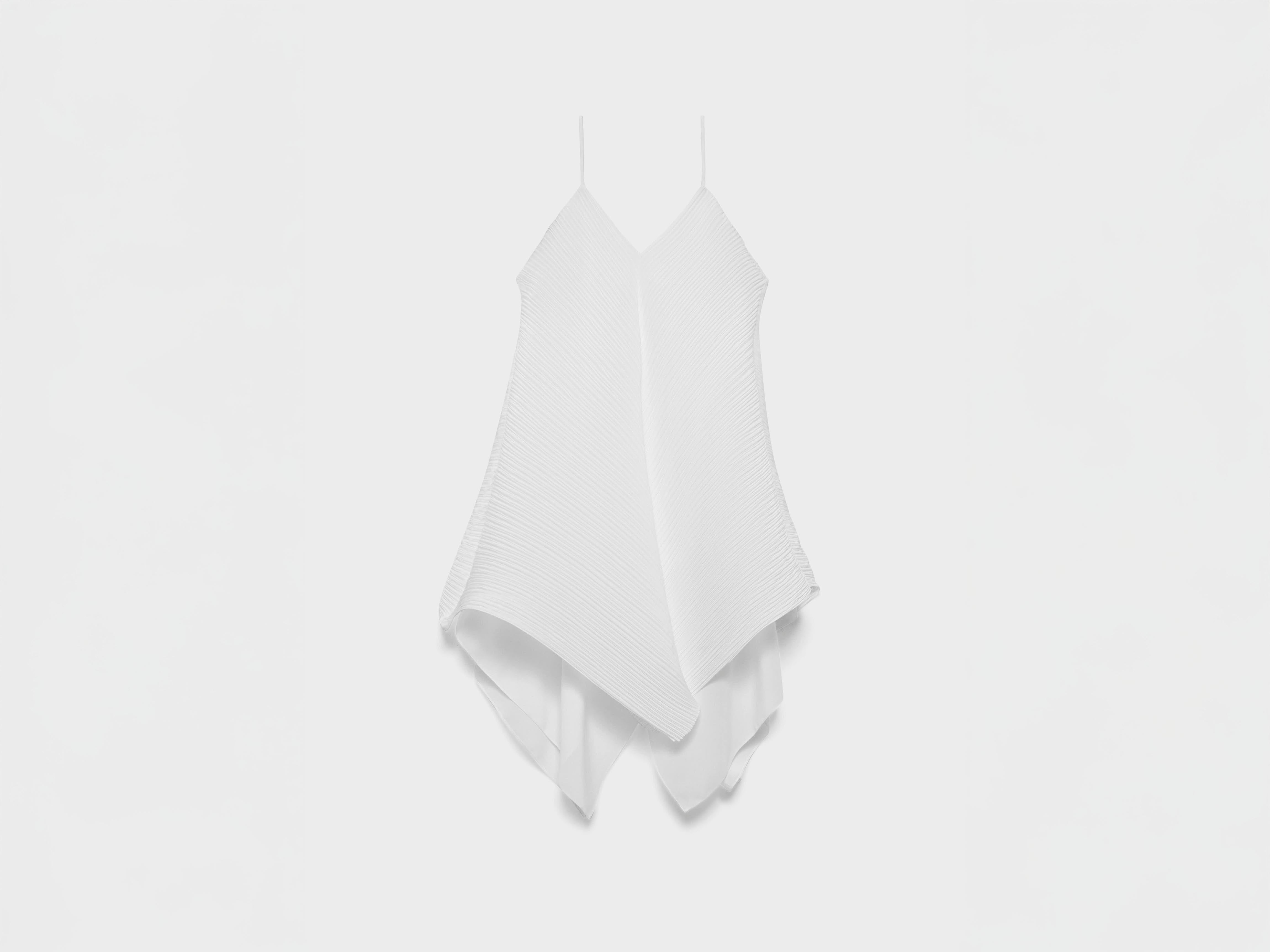 J.W.Anderson Asymmetric Pleated Top Top Damen weiß Plissee