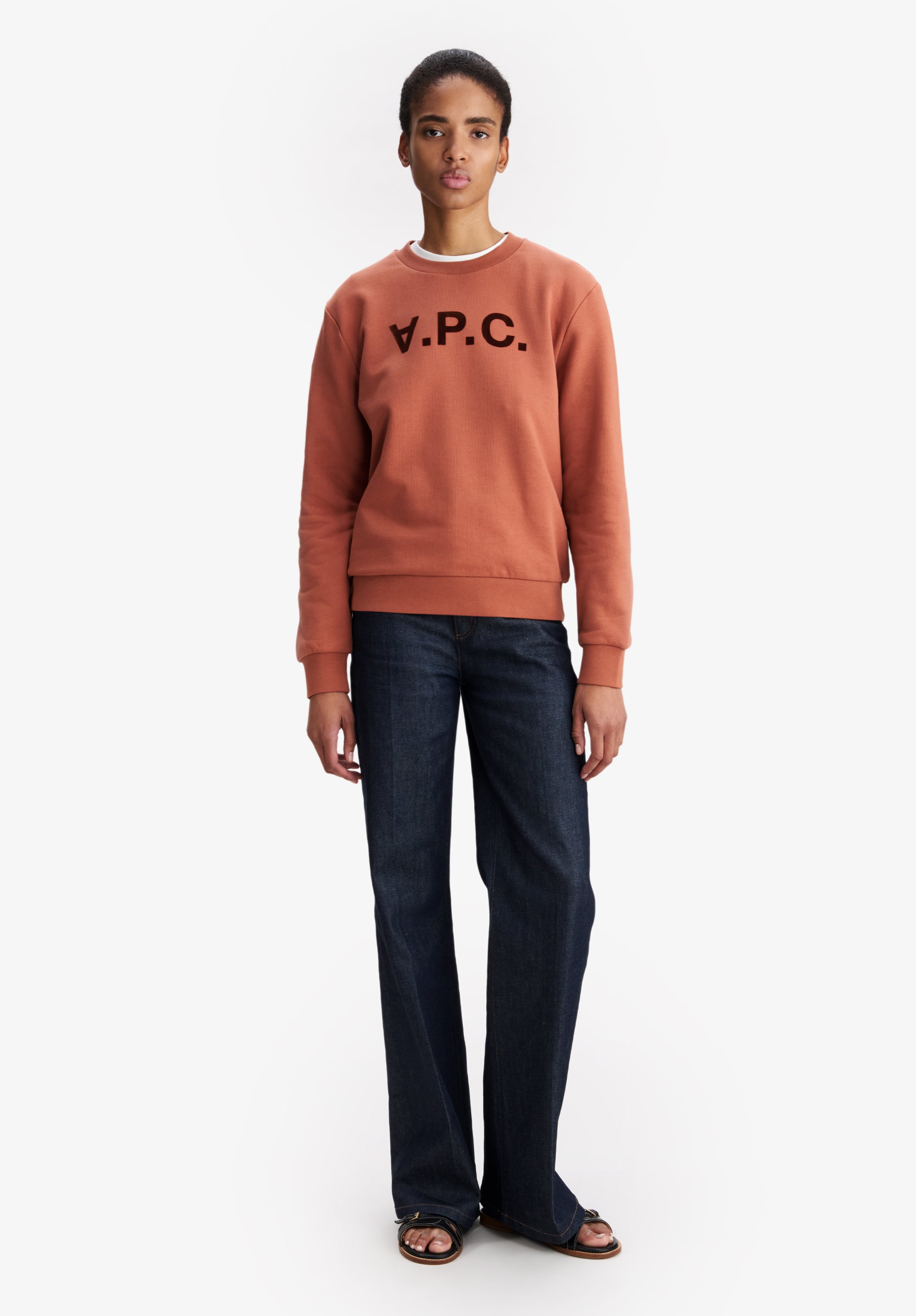 A.P.C. V.P.C. Sweatshirt ziegelrot Bio-Baumwolle
