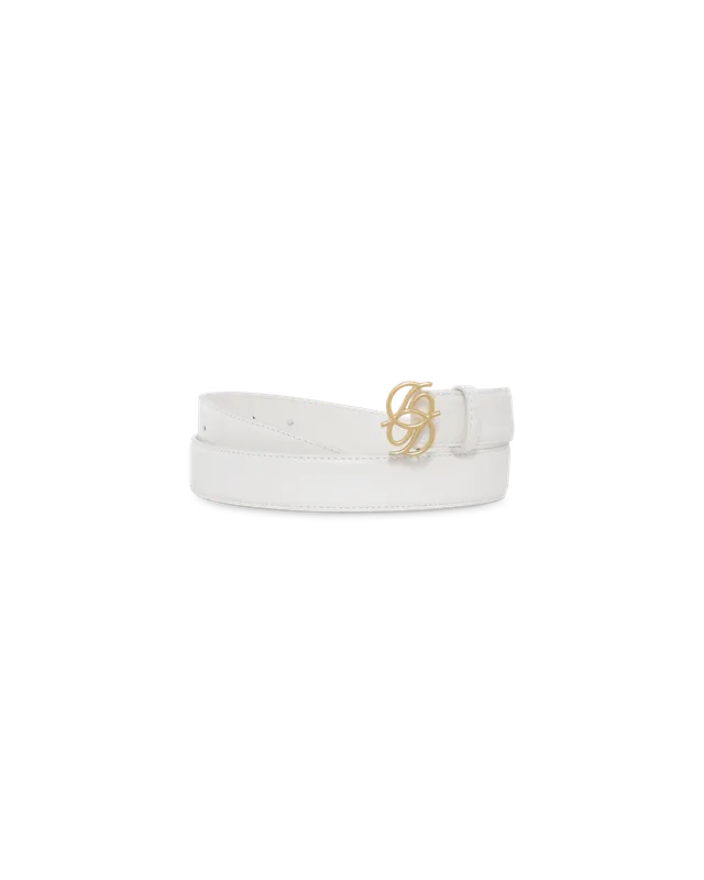 Drôle De Monsieur Monogramme Gürtel Ledergürtel Off White Leder