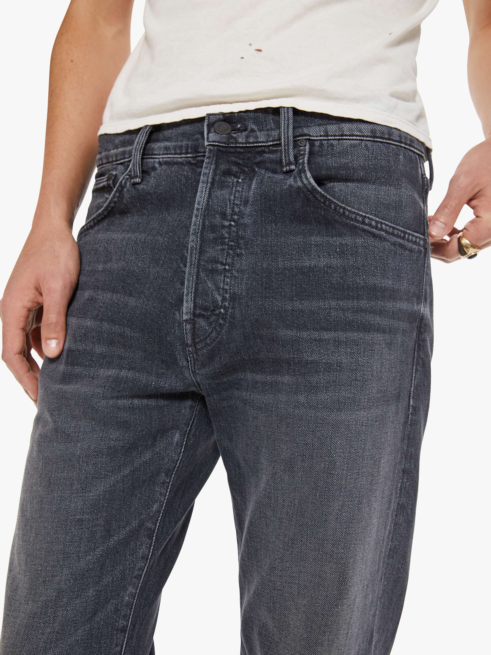 Mother The Ace Jeans Questionable Decisions Schwarz