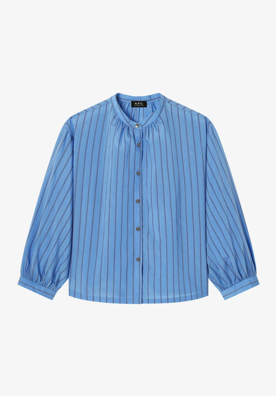 A.P.C. Bluse hellblau Stehkragen Hemdbluse 38 Damen