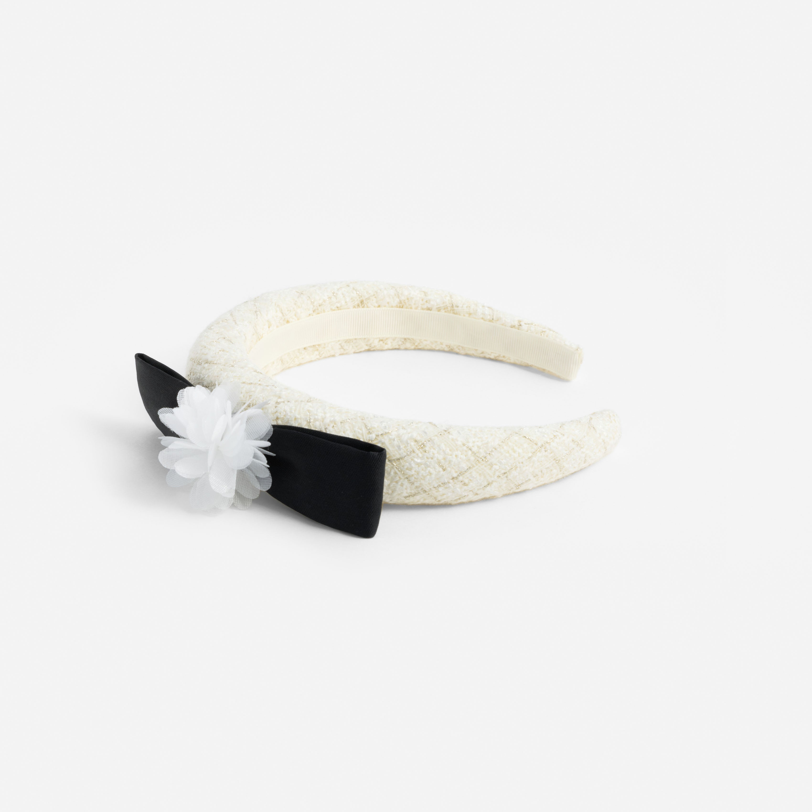Self Portrait Haarband Creme Boucle Schleife One Size