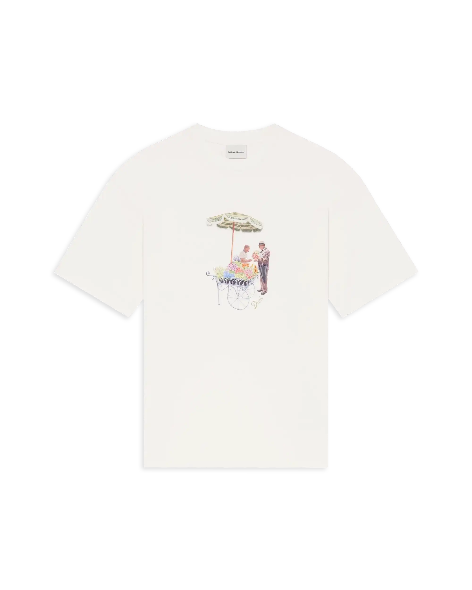 Drôle De Monsieur Fleuriste T-Shirt Offwhite Baumwolle