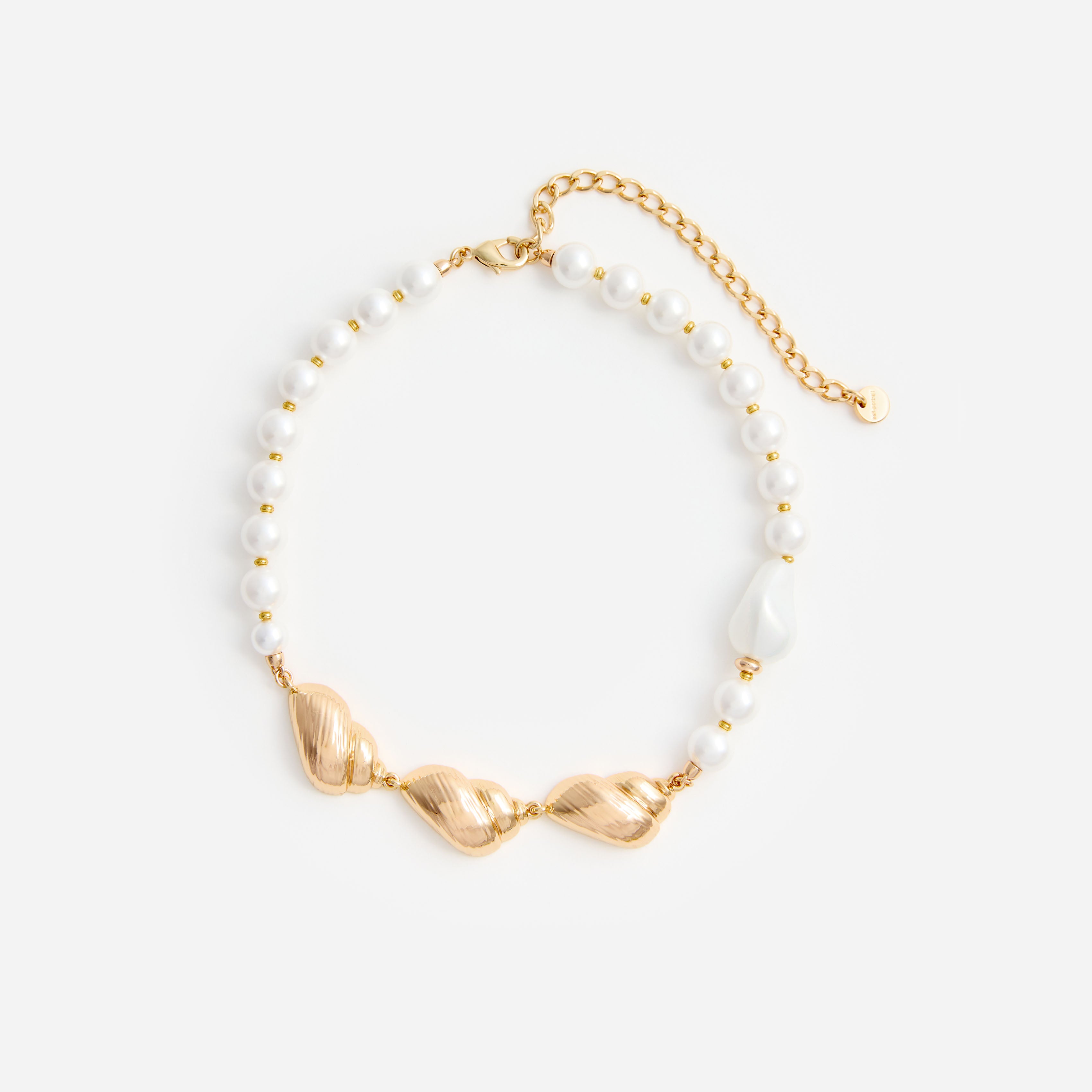 Self Portrait Jewellery Gold Shell Halskette One Size Perle