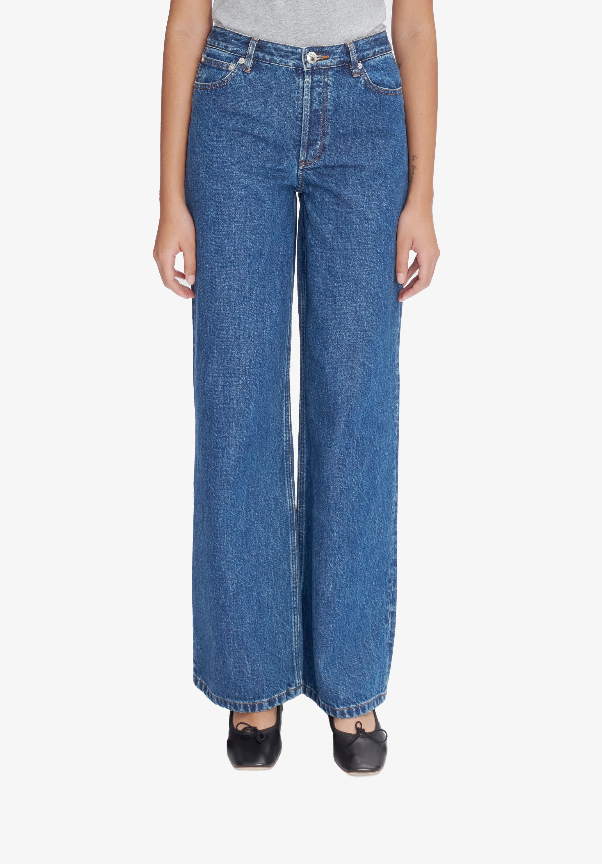 A.P.C. Jeans Elisabeth Damen Jeans 27 Hohe Taille Bio-Baumwolle