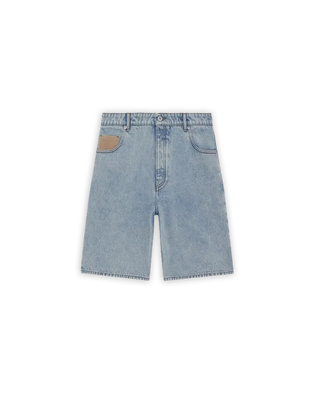 Drôle De Monsieur Le Short Denim Shorts Hellblau Baumwolle
