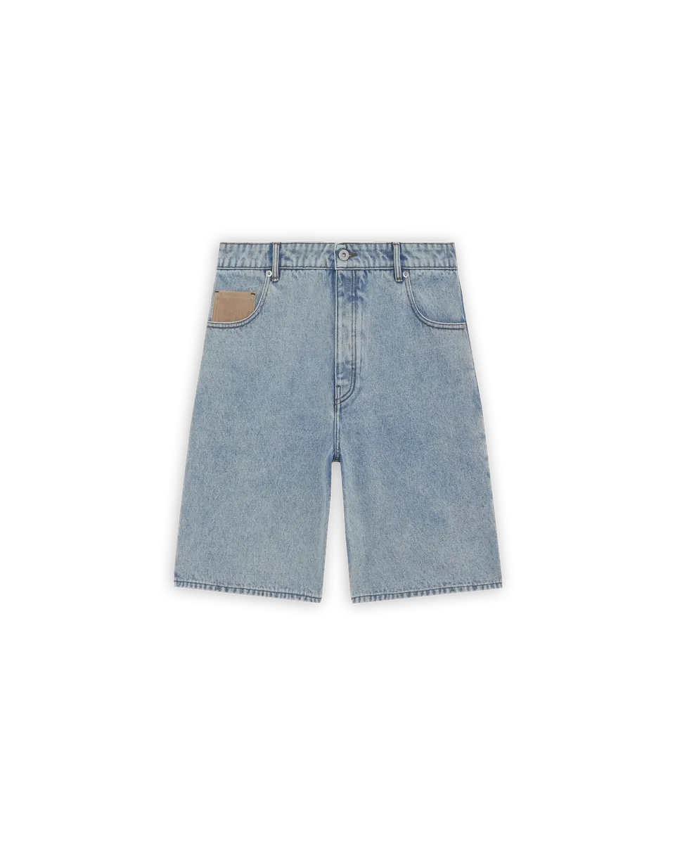 Drôle De Monsieur Le Short Denim Shorts Hellblau Baumwolle