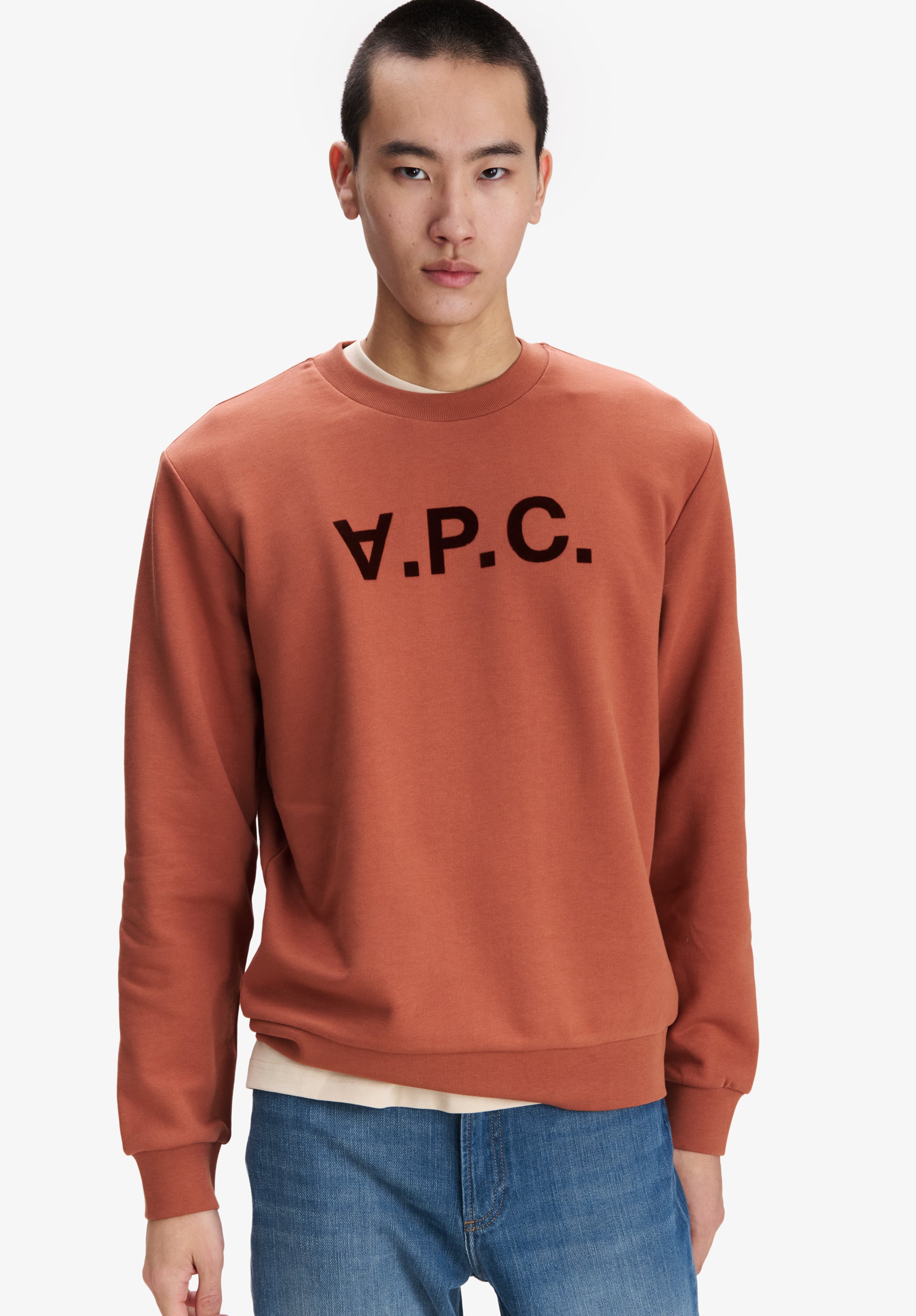 A.P.C. V.P.C. Sweatshirt ziegelrot Bio-Baumwolle