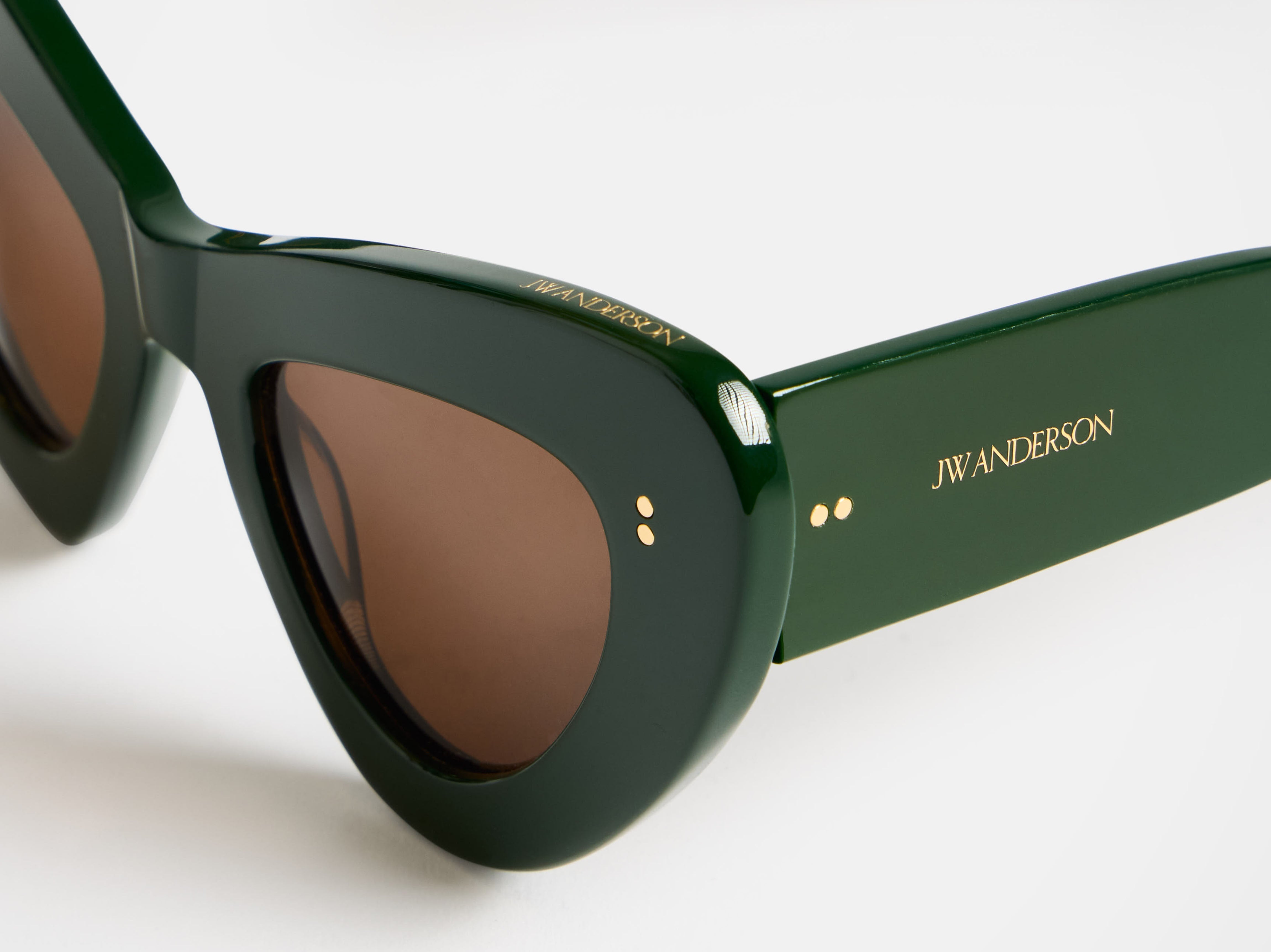J.W.Anderson JWA06 Butterfly Sonnenbrille Forest Green Acetat Unisex
