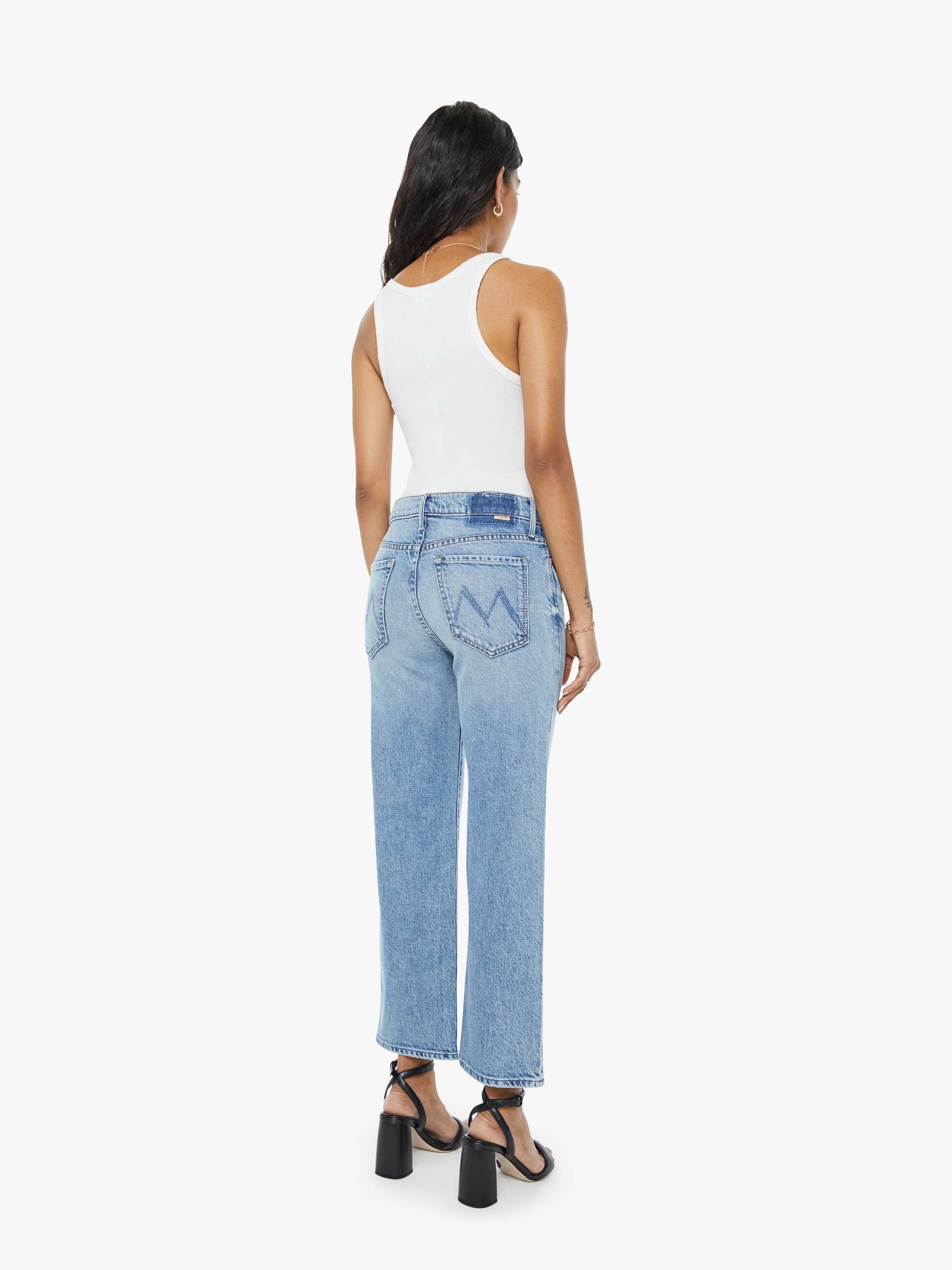 Mother Denim The Lil Kick It Ankle Jeans Hellblau Petite