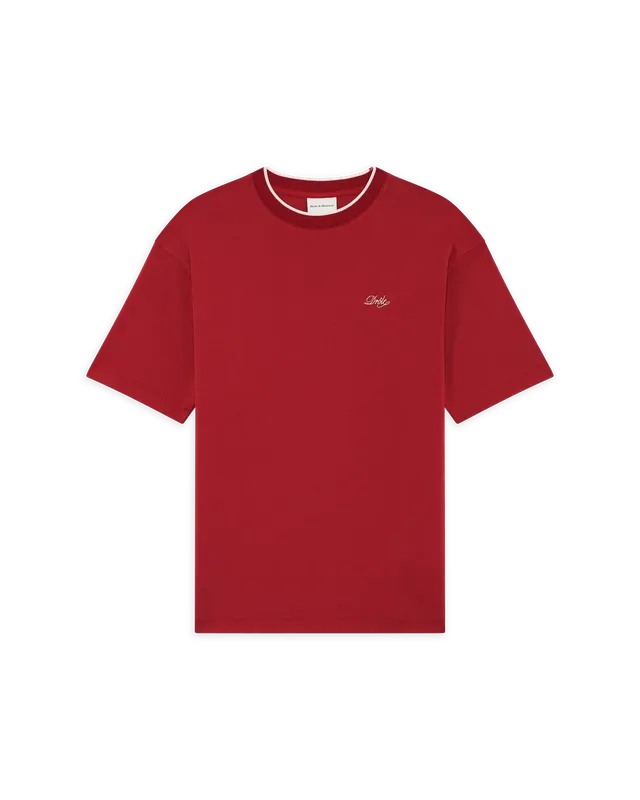 Drôle De Monsieur Belissima T-Shirt rot Stickerei Baumwolle