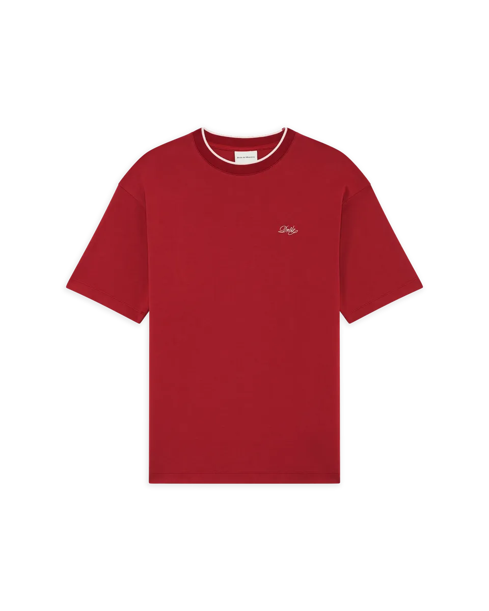Drôle De Monsieur Belissima T-Shirt rot Stickerei Baumwolle