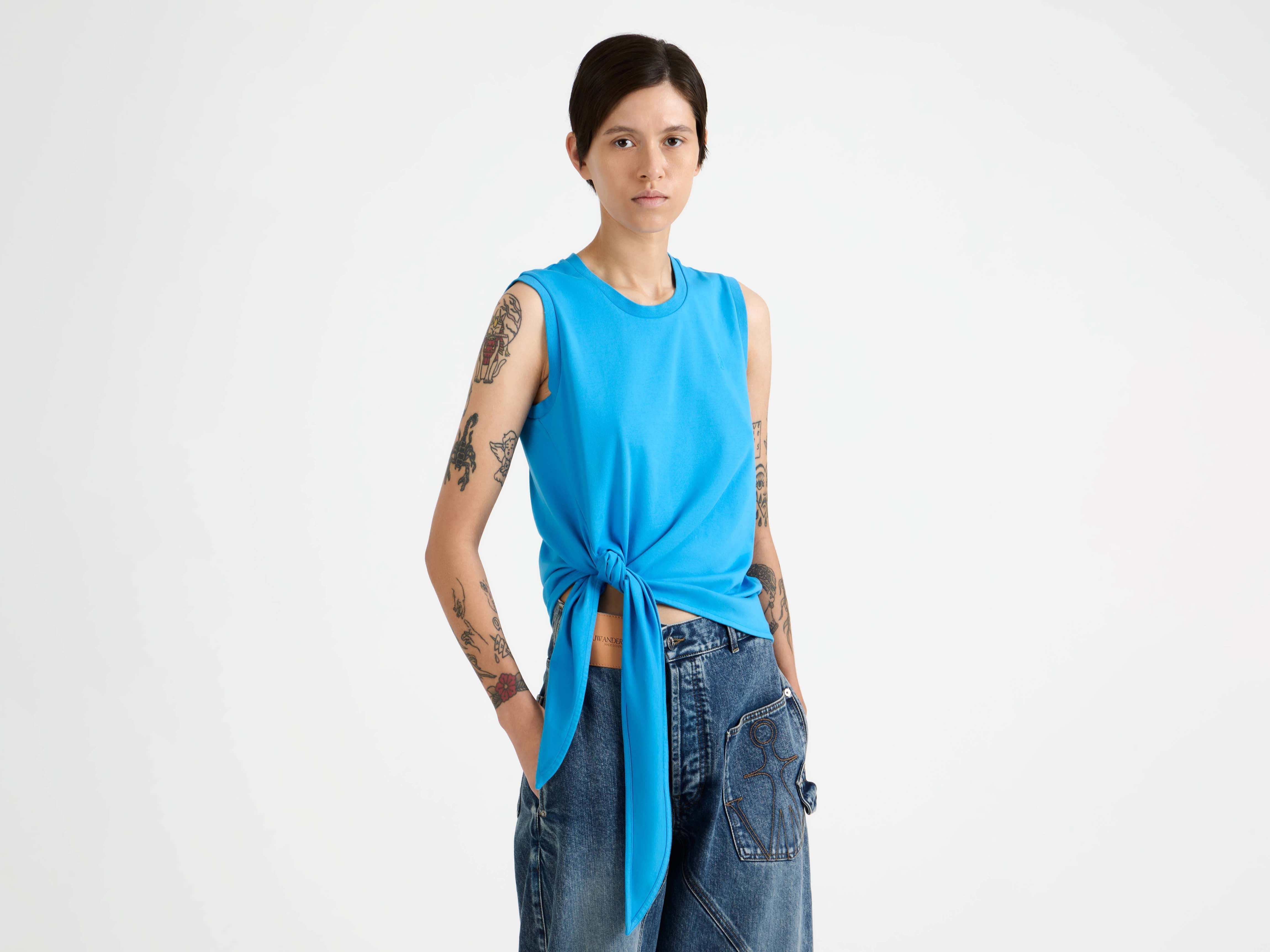 J.W.Anderson Hem Knot Tank Top hellblau Jersey