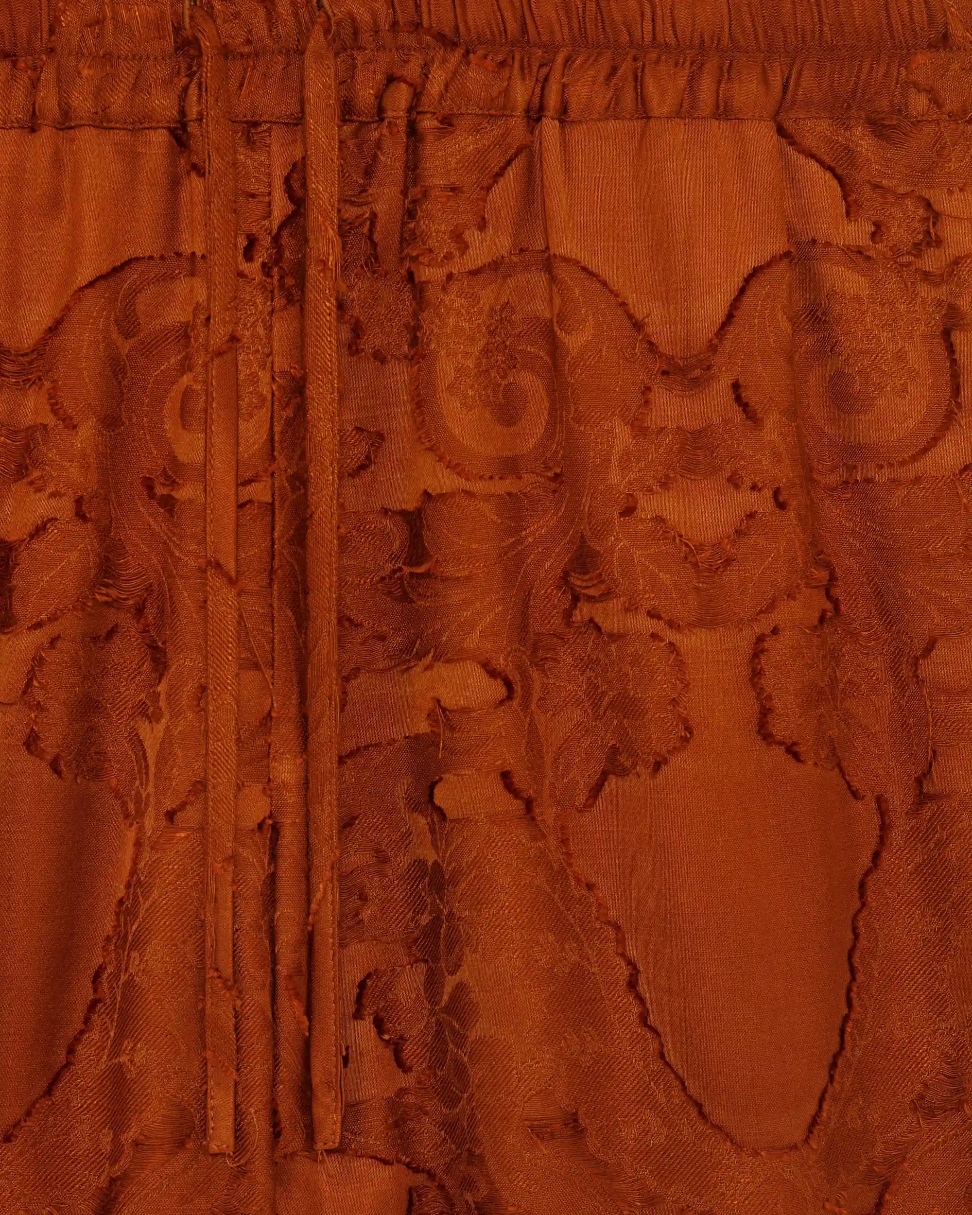 Drôle De Monsieur Jacquard Hose Dunkelorange Viskose