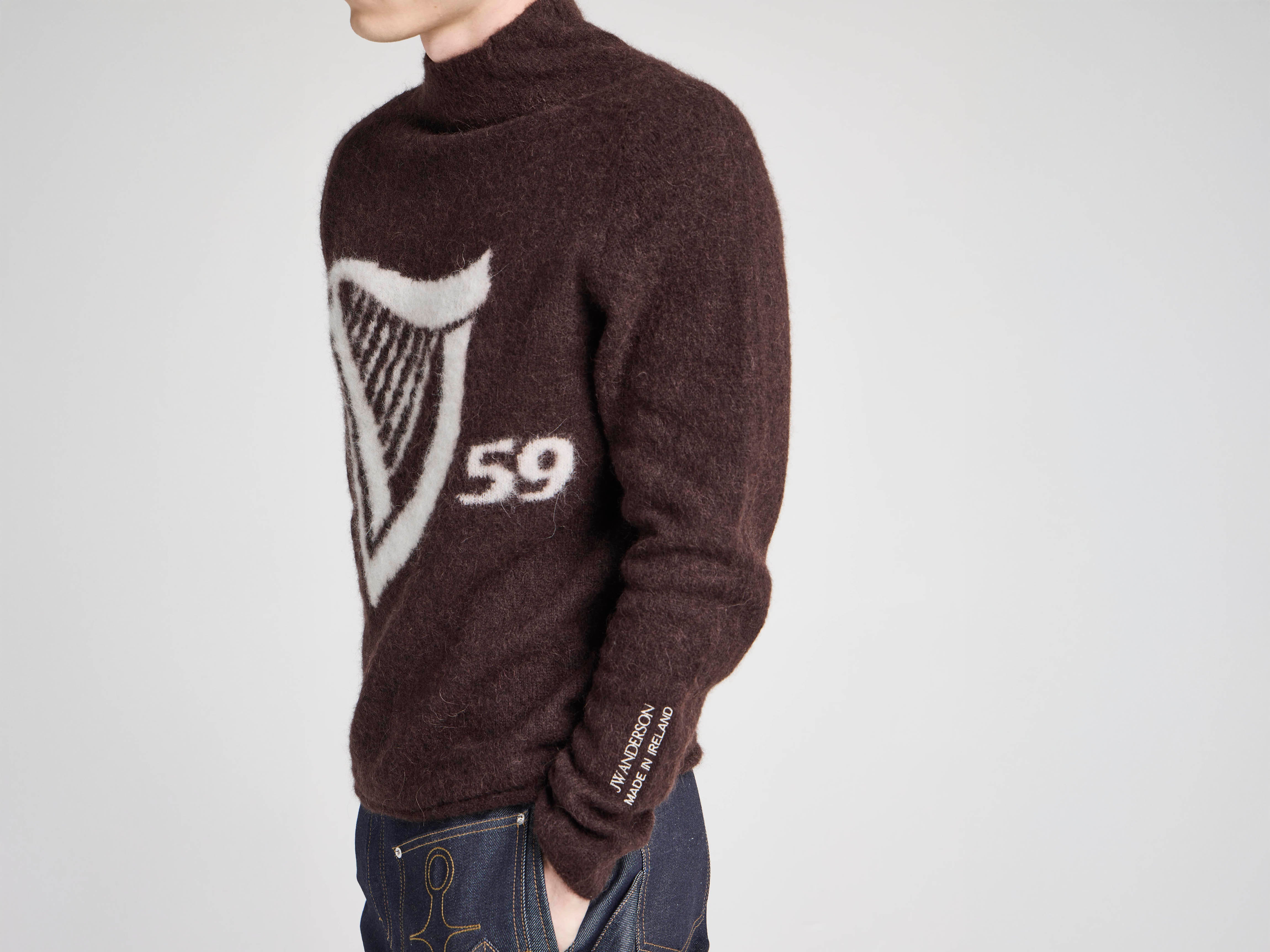 J.W.Anderson Guinness Harp Jumper Braun Alpaka Unisex