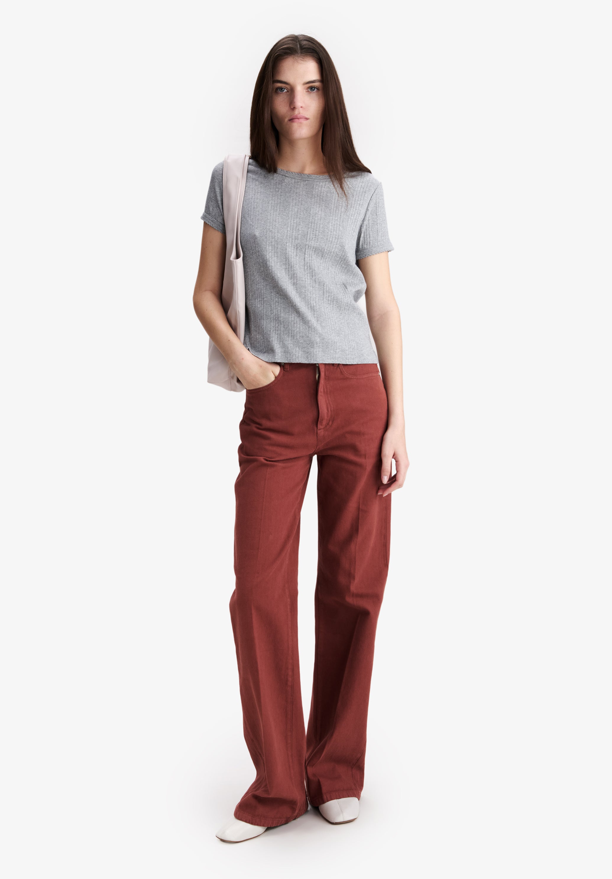 A.P.C. Domino Jeans High Waist gerade recycelte Baumwolle