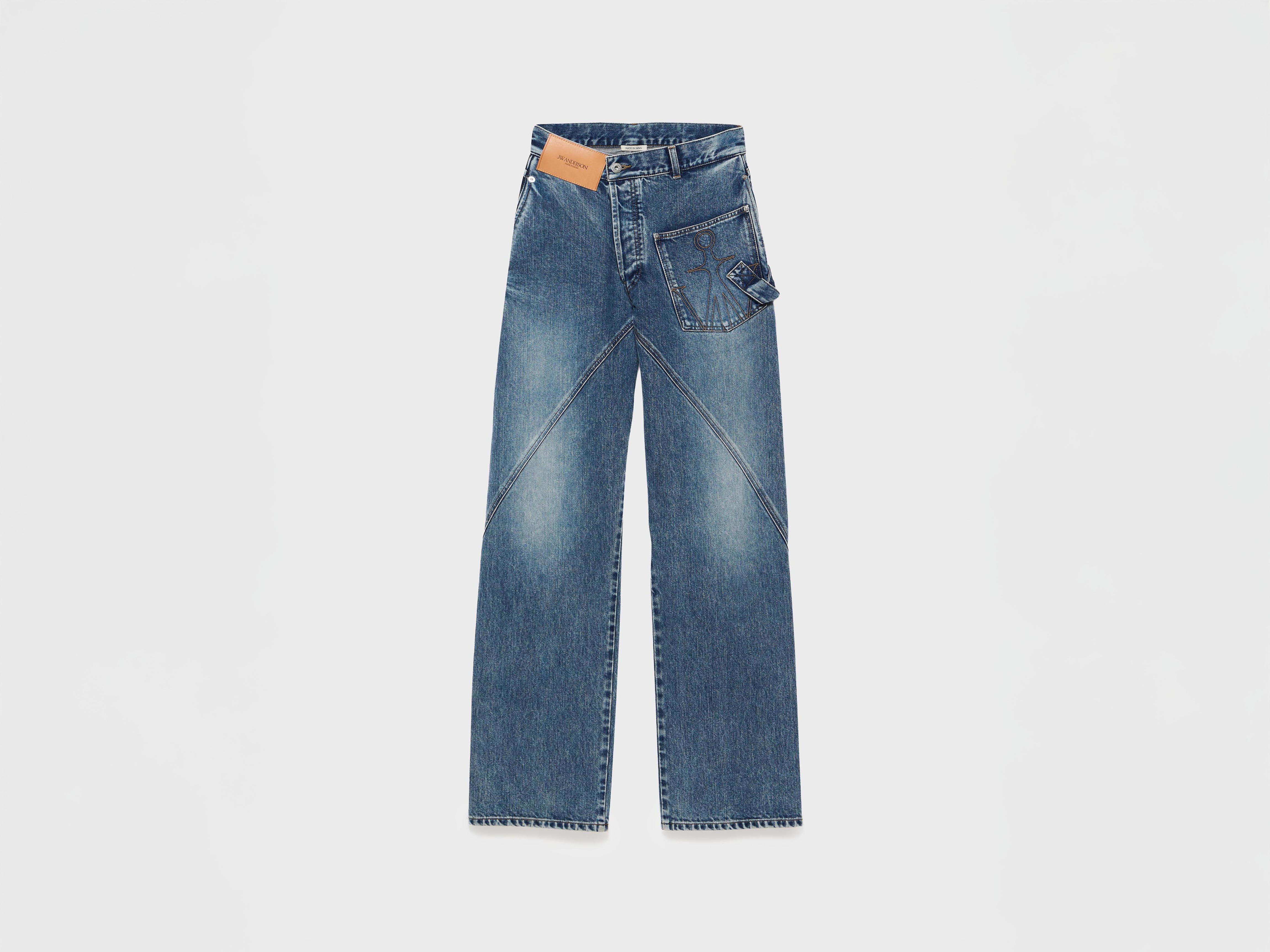 J.W.Anderson Jeans Twisted Workwear Damen Mid Blue Denim