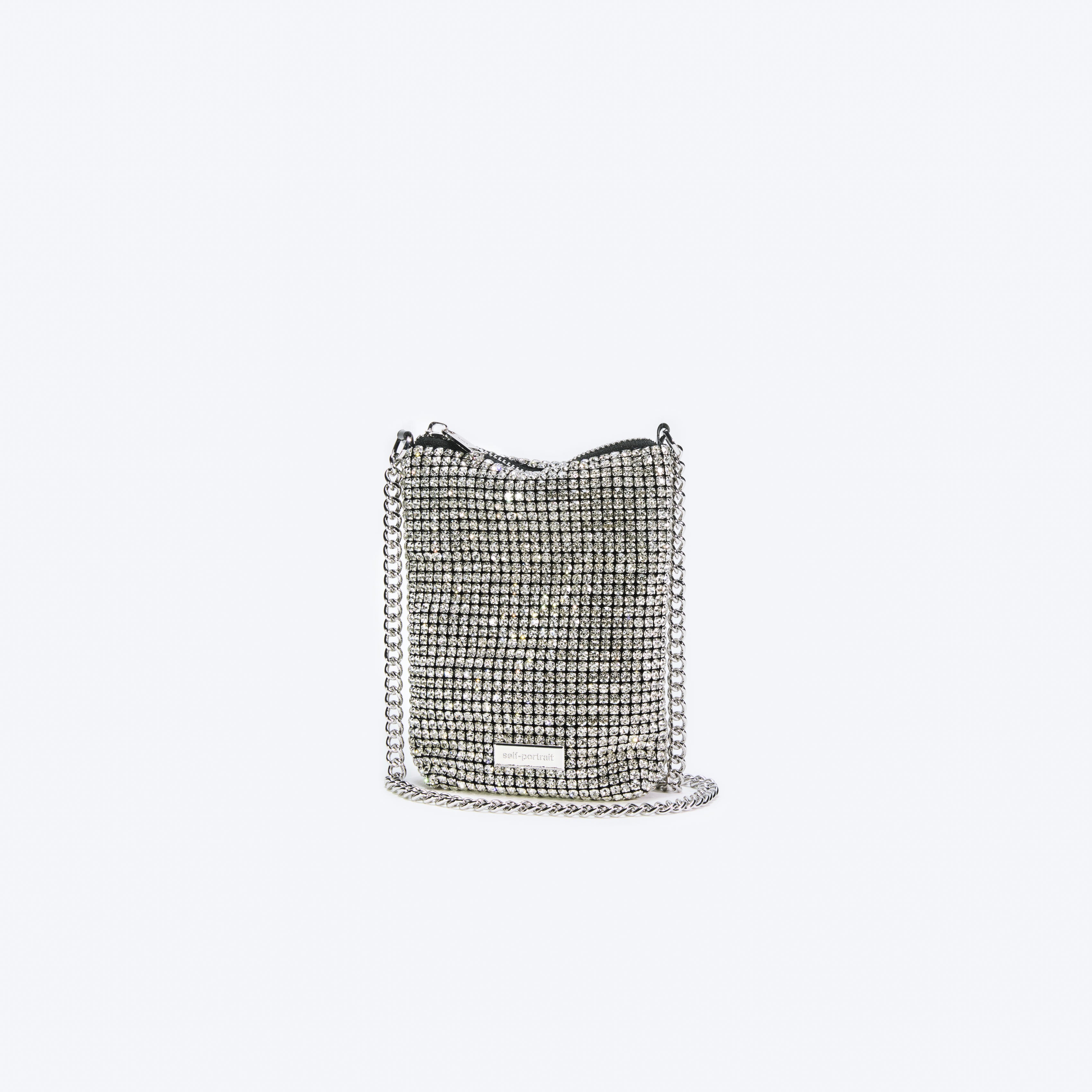 Self Portrait Handbags SP-Club Micro Handtasche Silber Strass