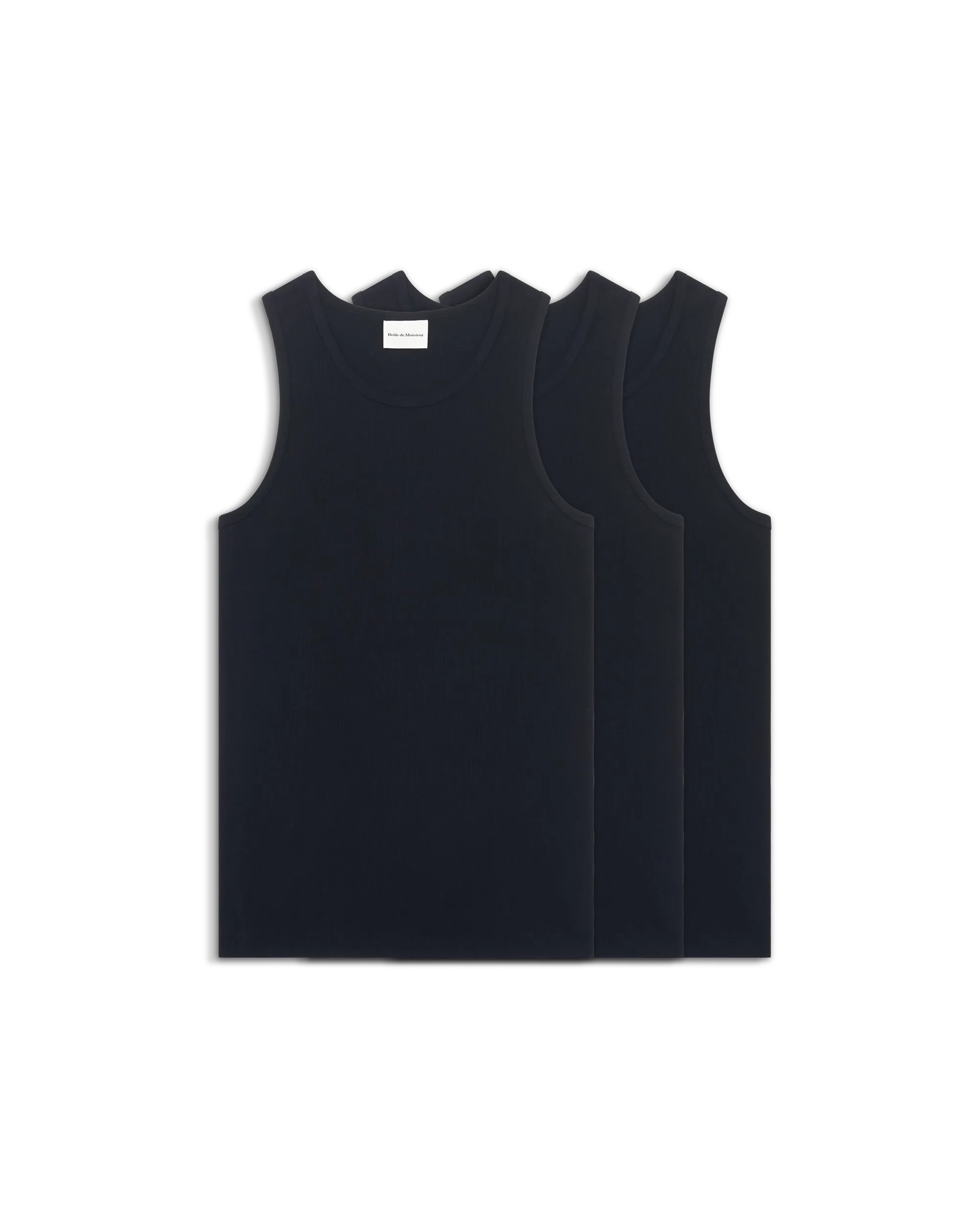 Drôle De Monsieur Pack de Débardeurs Tank Top schwarz 3er Pack