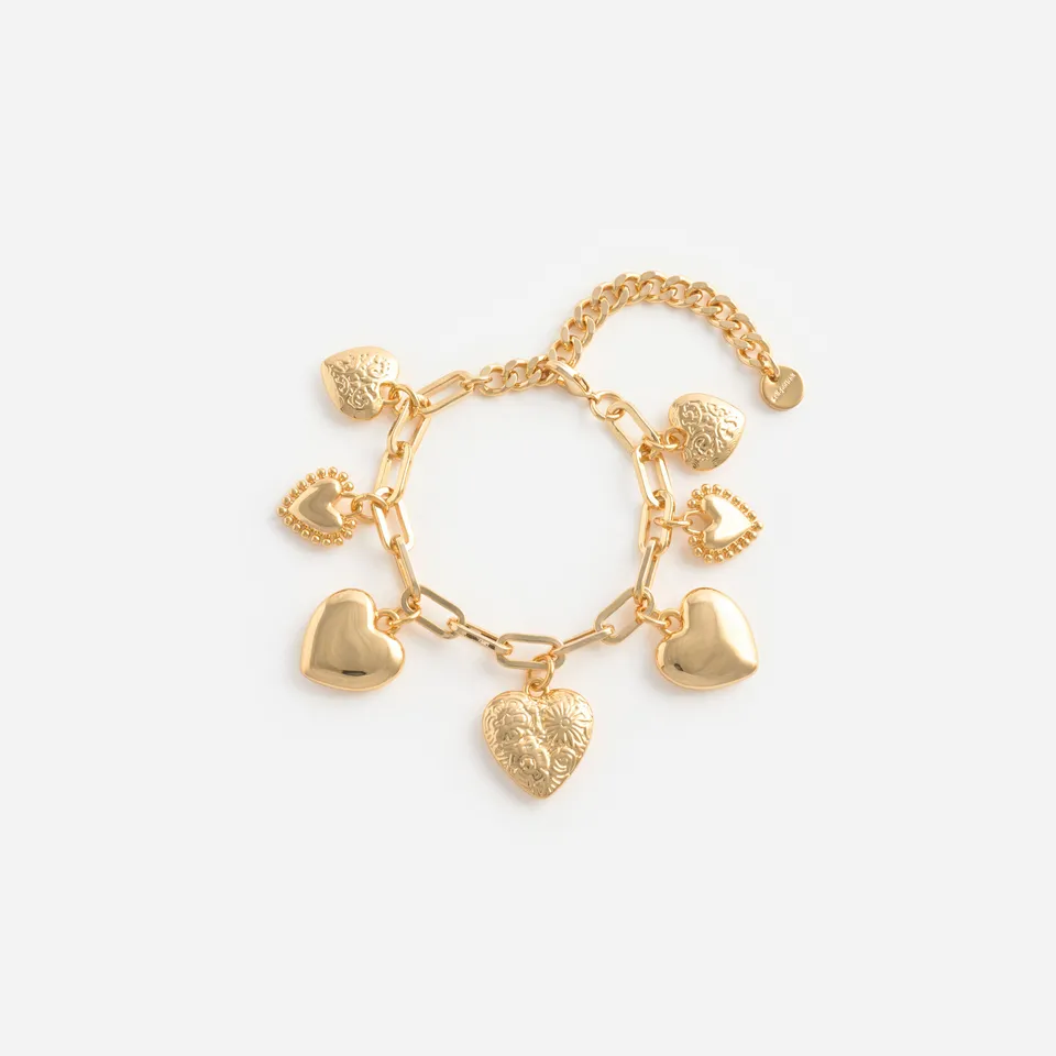 Self Portrait Jewellery Gold Heart Messing Armband Gold