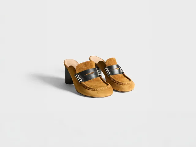 J.W.Anderson Heeled Loafer Mule Caramel/Black