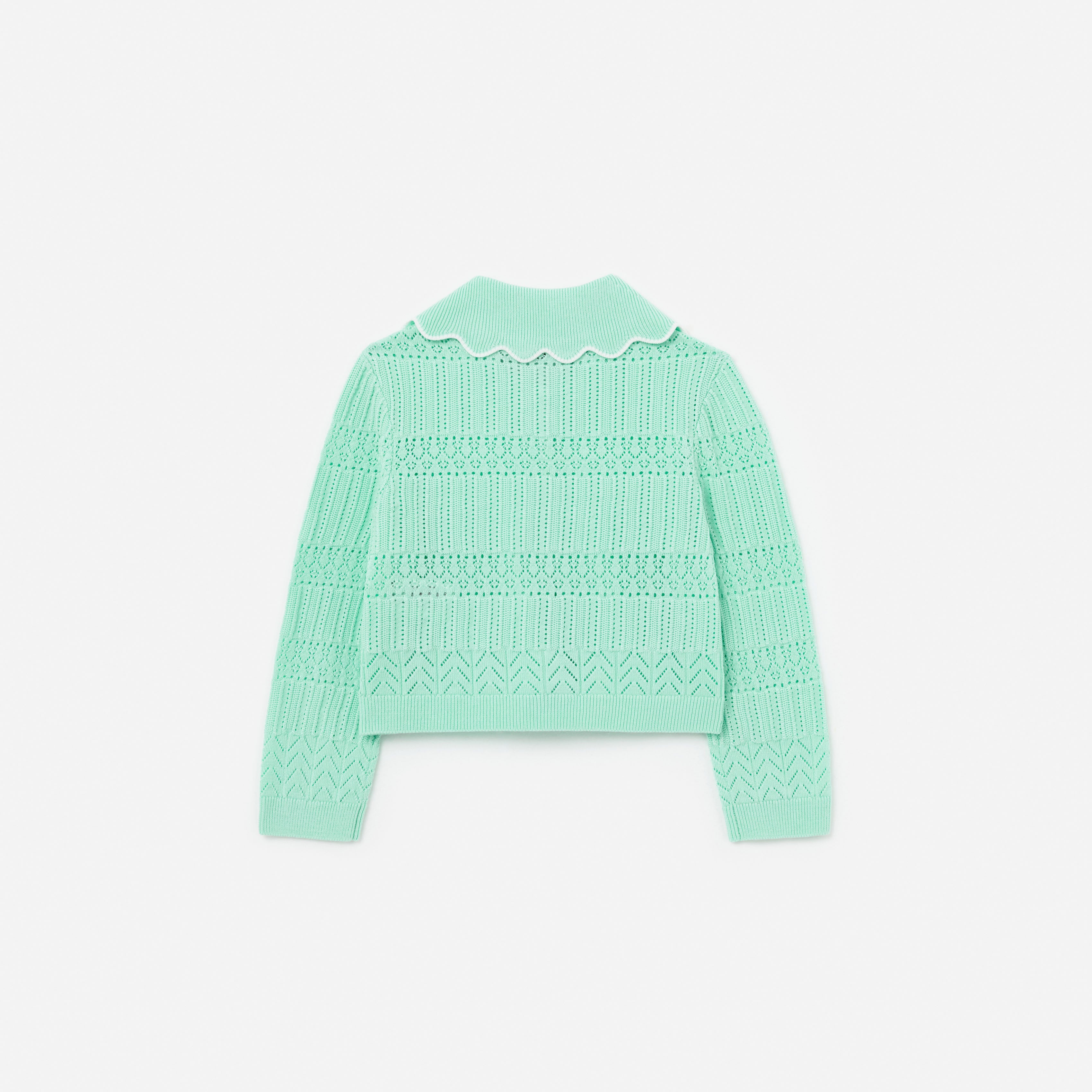 Self Portrait Mint Pointelle Strickjacke Cardigan